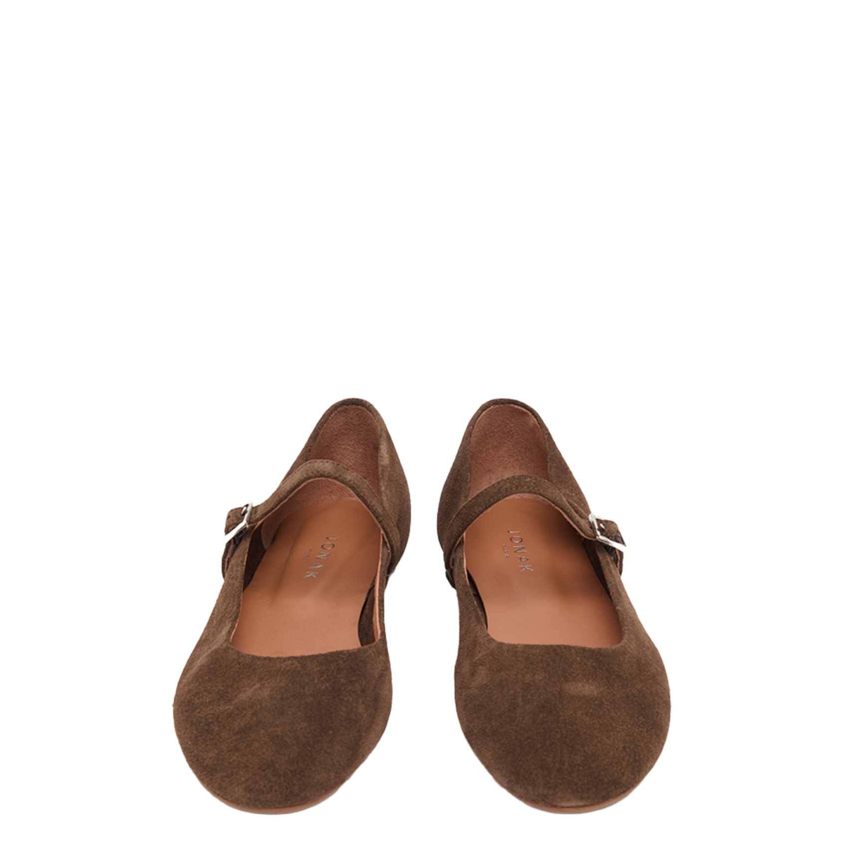 Ballerines en cuir velours drima JONAK Marron