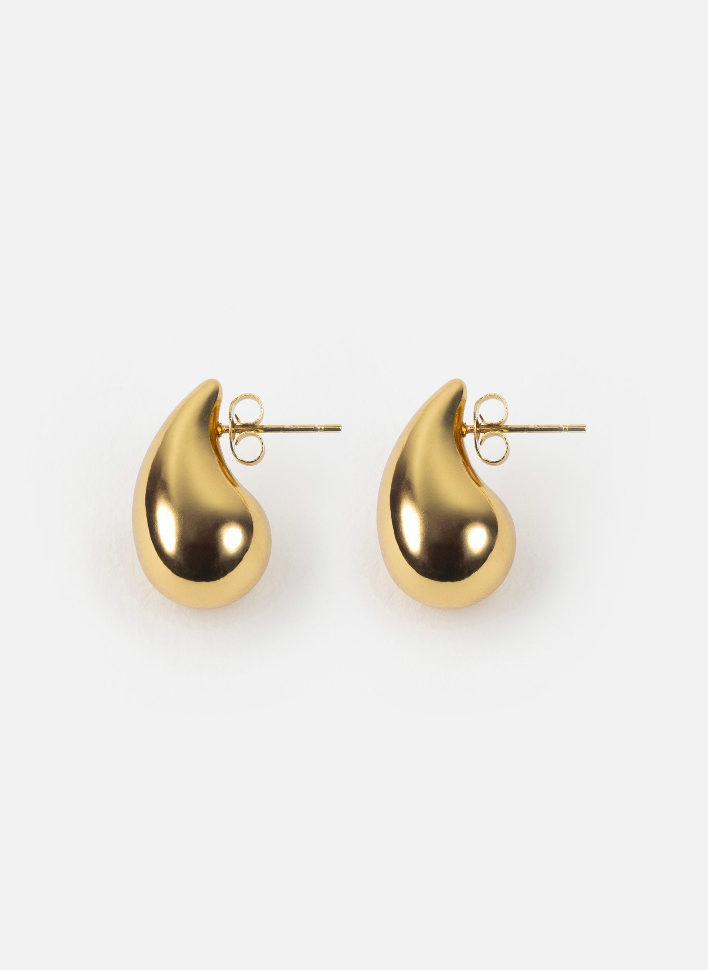 Boucles d'oreilles mini gouttelette  en acier inoxydable KURAGE GINZA Doré
