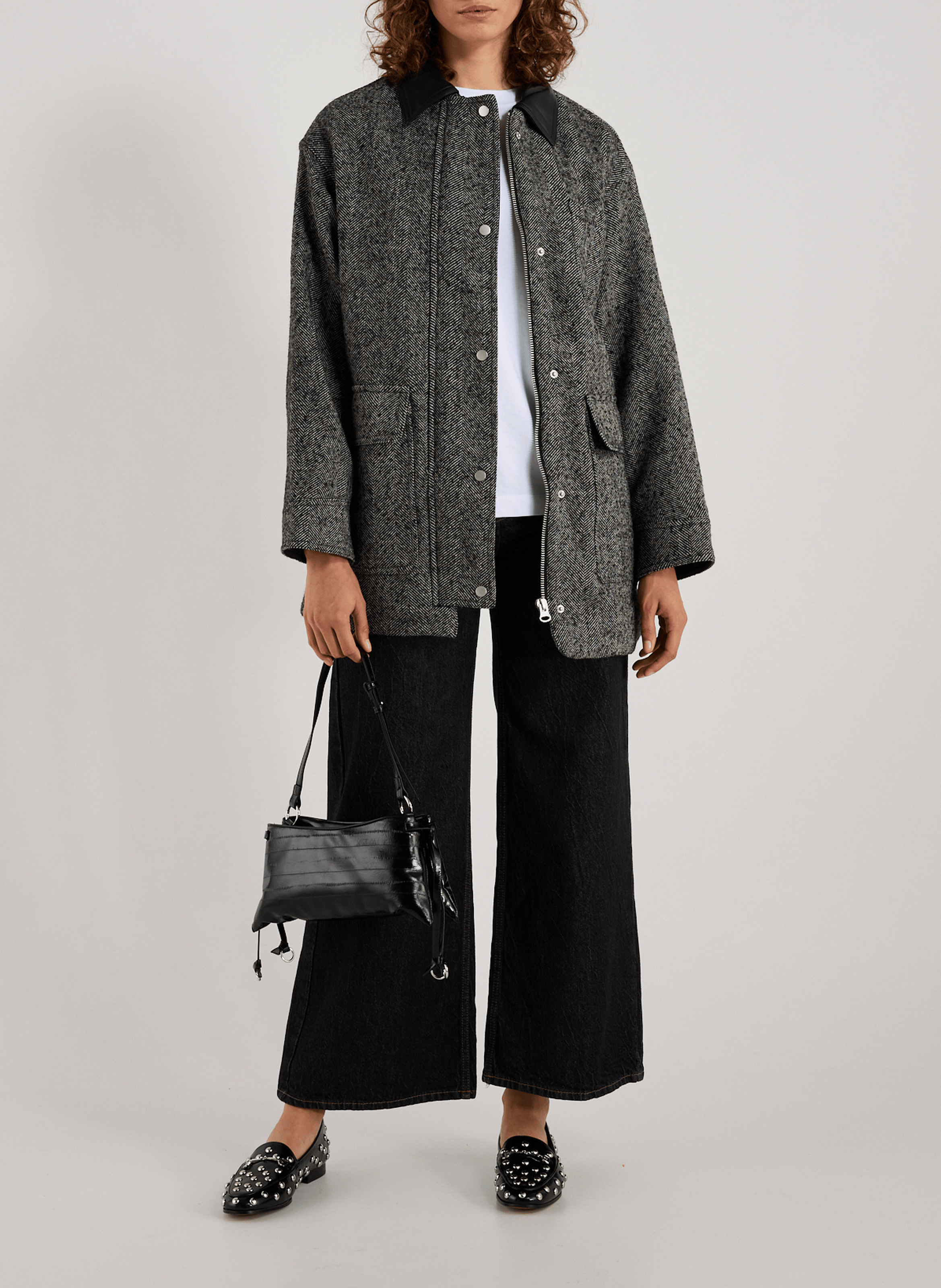 Sac bandoulière uni TOPSHOP Noir