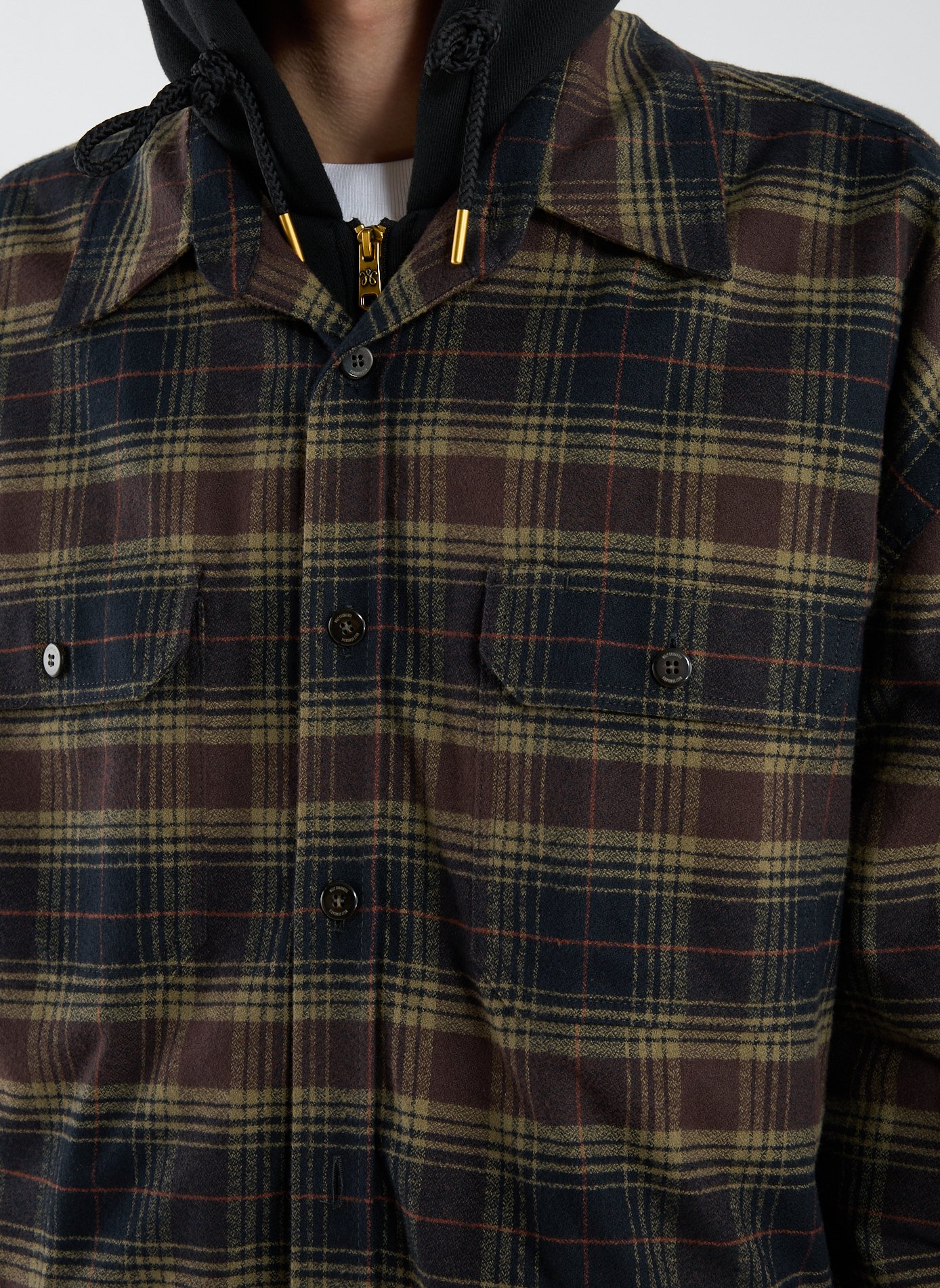 Oversized checkered cotton overshirt WILLY CHAVARRIA Multicolour