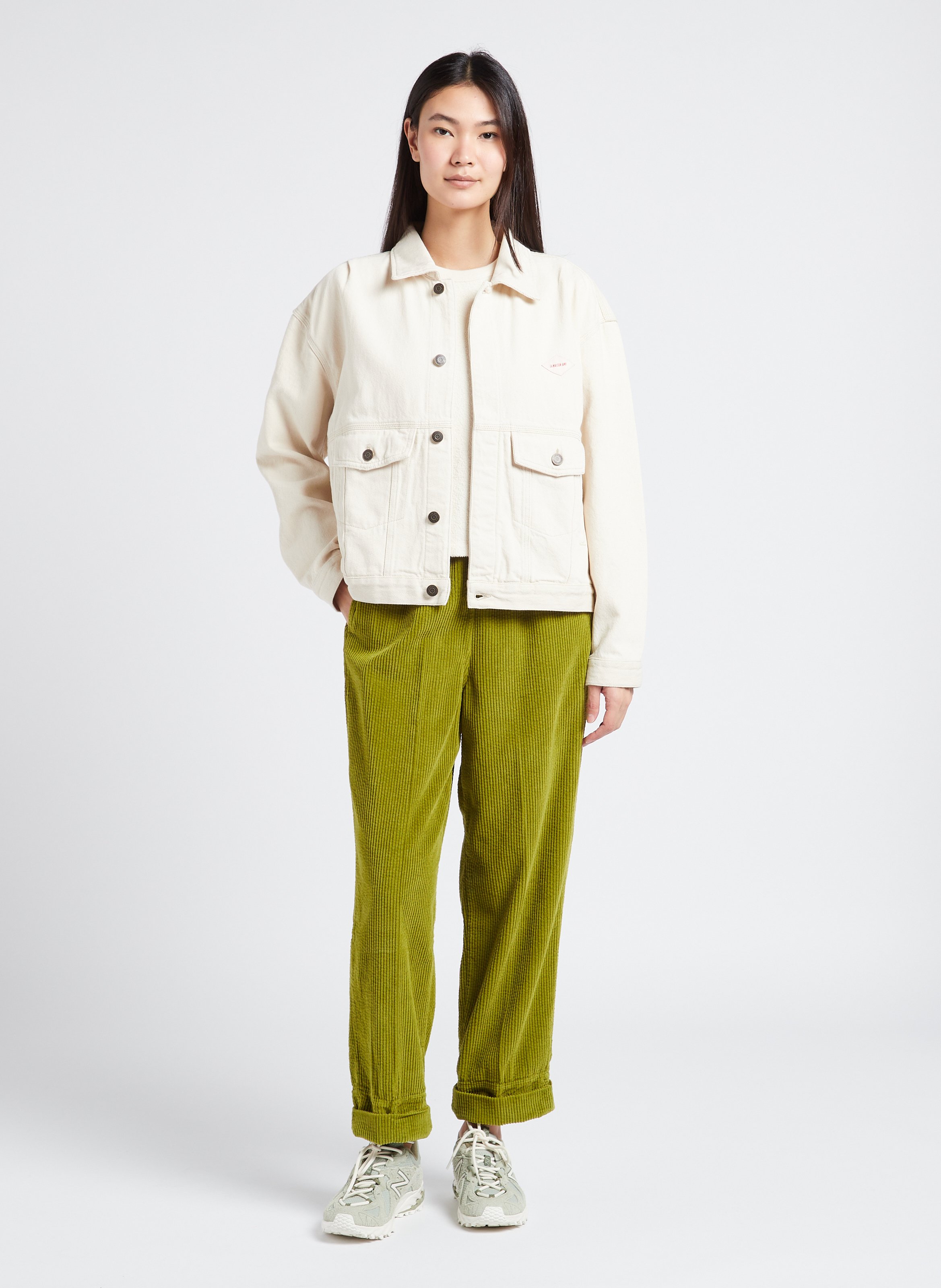 Tee-shirt ample col rond en coton bio bobypark AMERICAN VINTAGE Beige