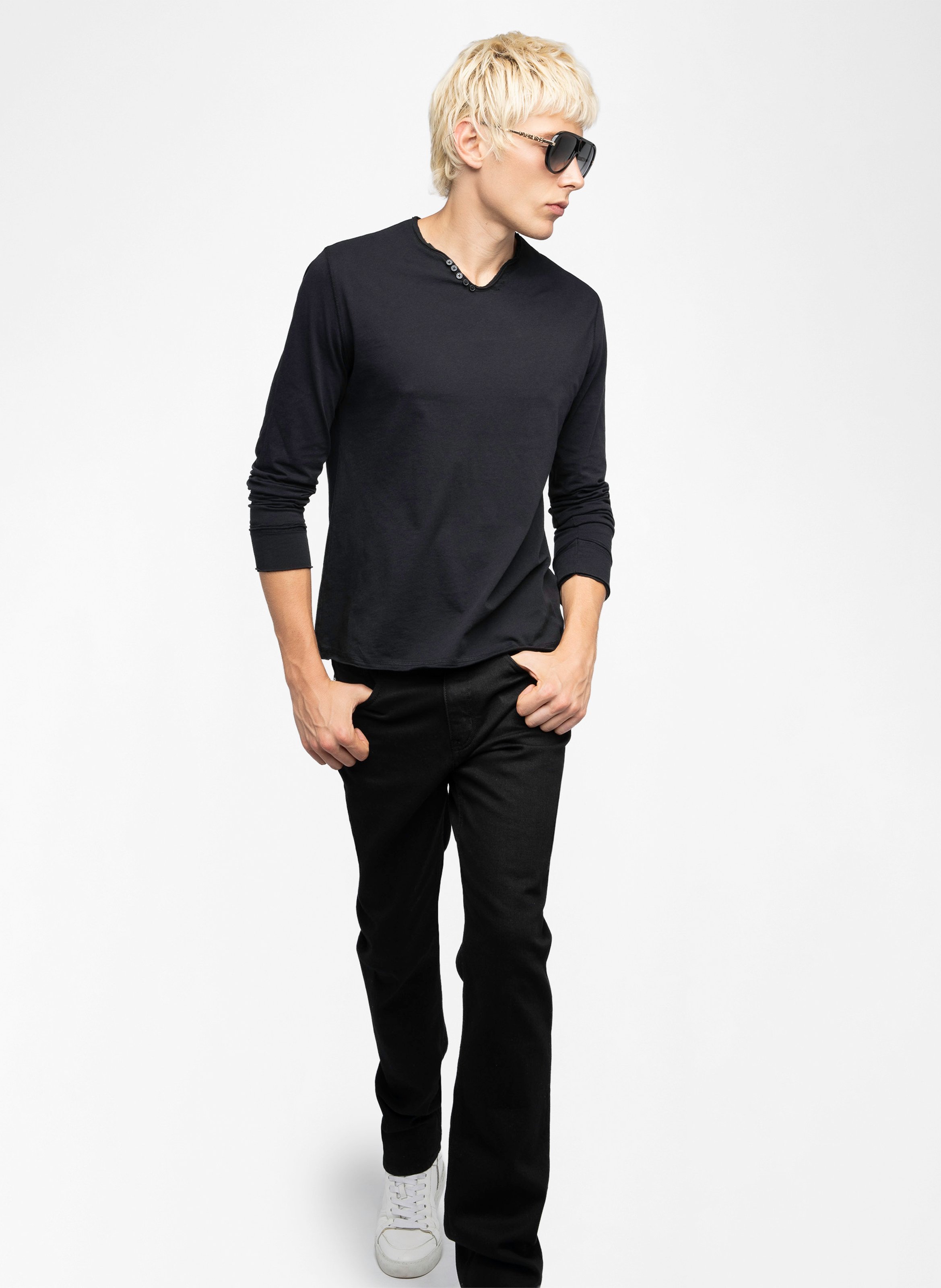 Tes-shirt droit en coton bio monastir ZADIG&VOLTAIRE Noir