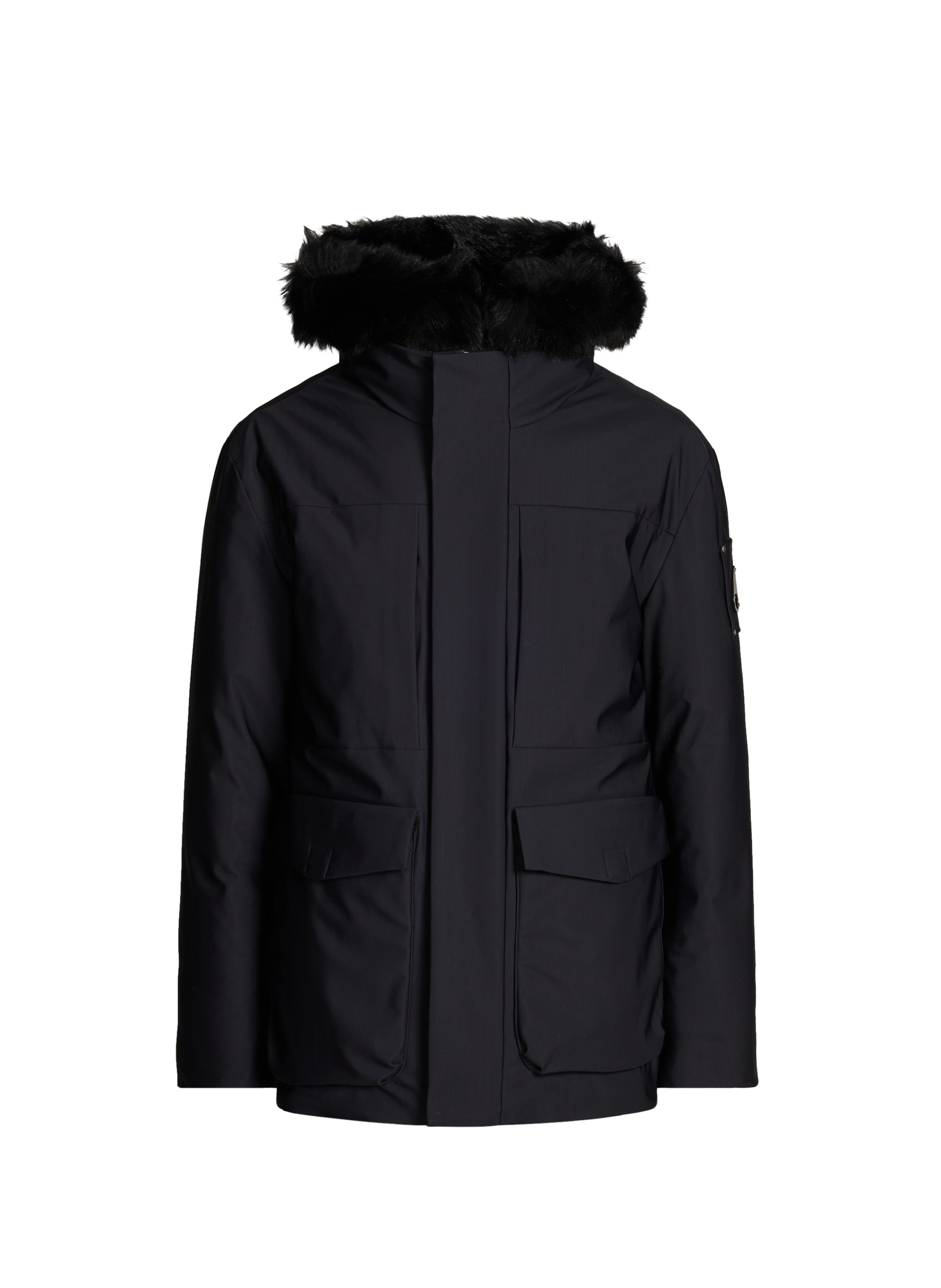 MOOSE KNUCKLES Parka col montant à capuche amovible Noir