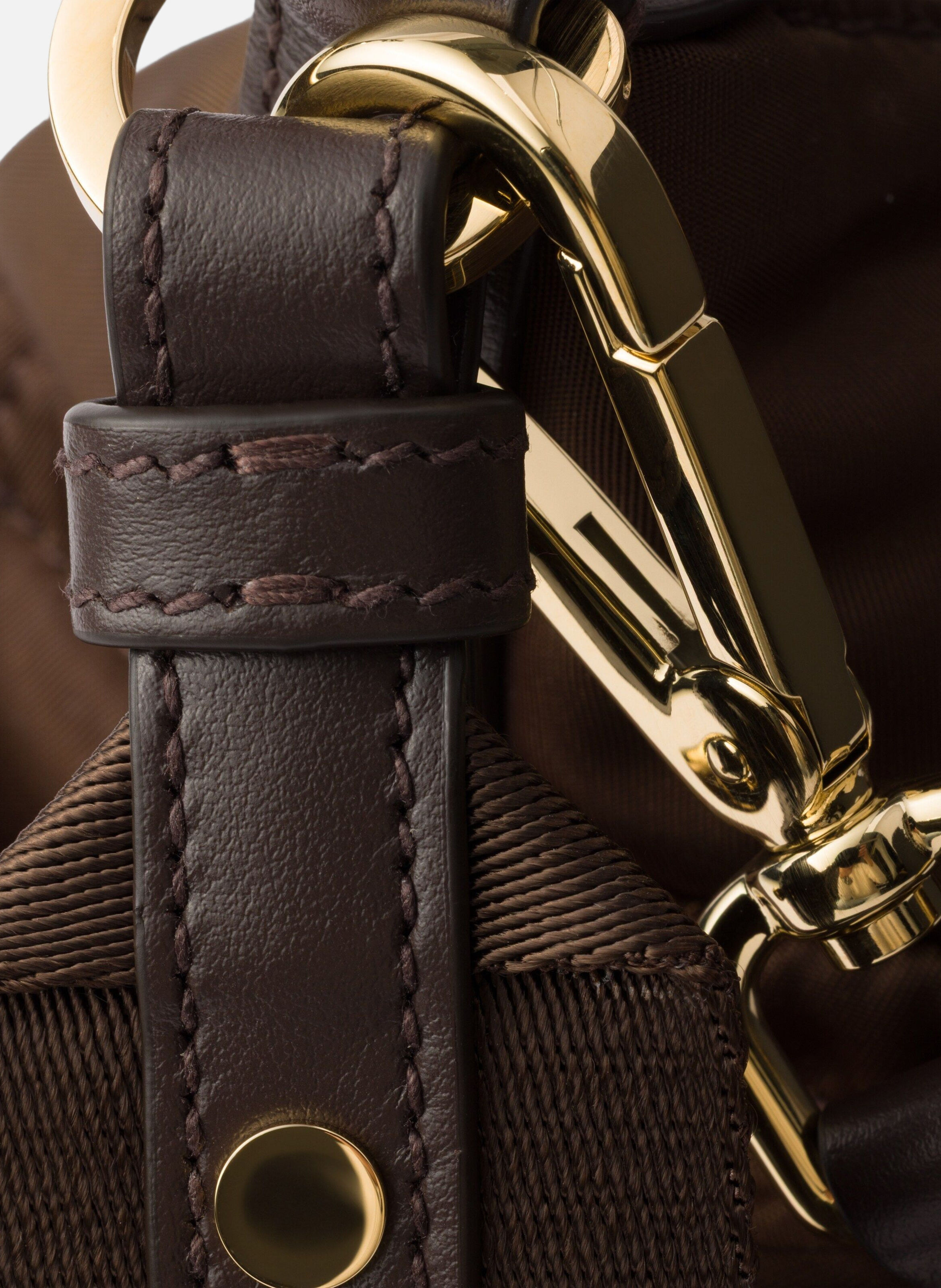 Grand sac prada explore en re-nylon et cuir PRADA Marron