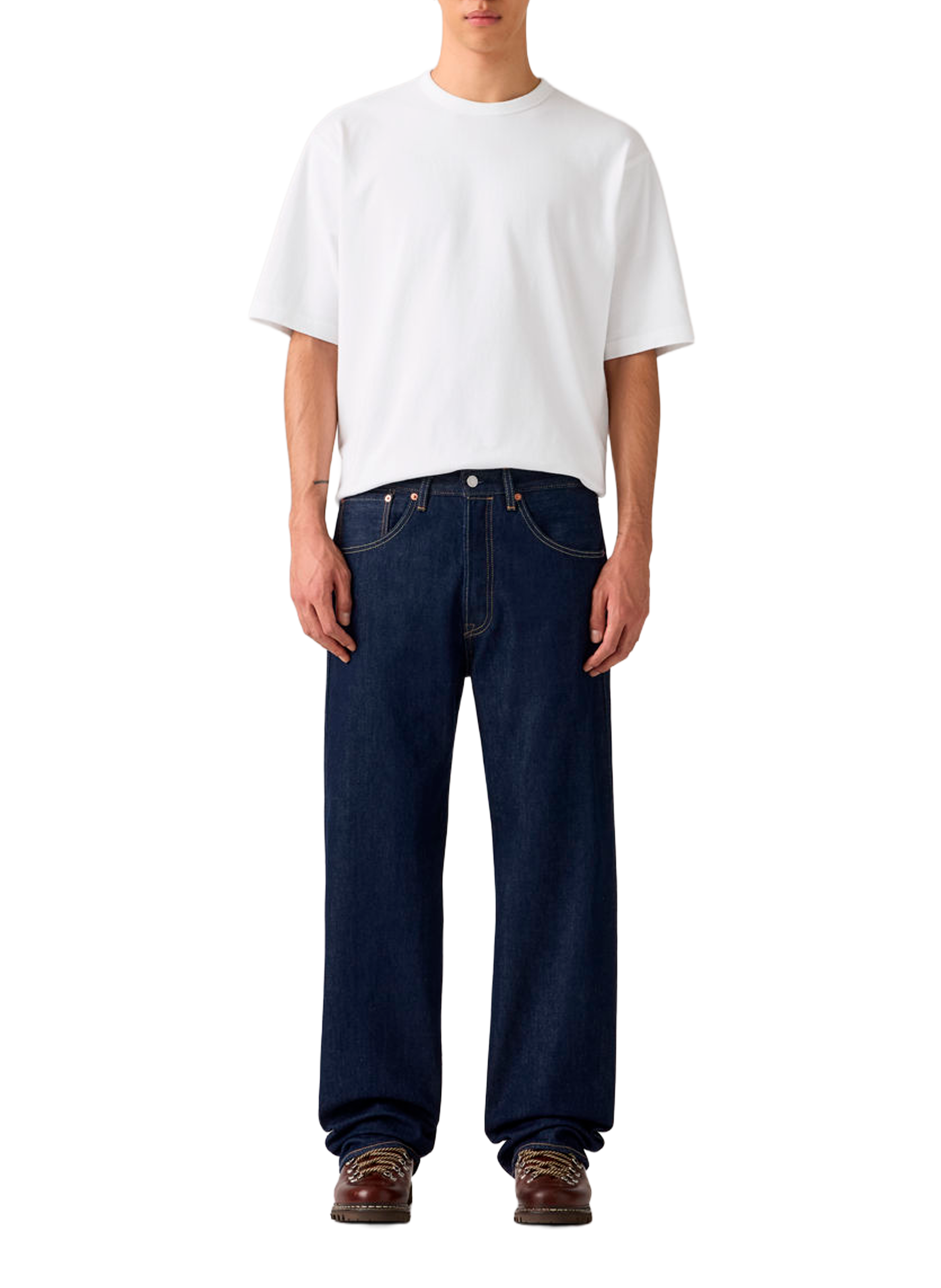 501 Loose Straight Leg Jeans aus Baumwolle LEVI'S Blau