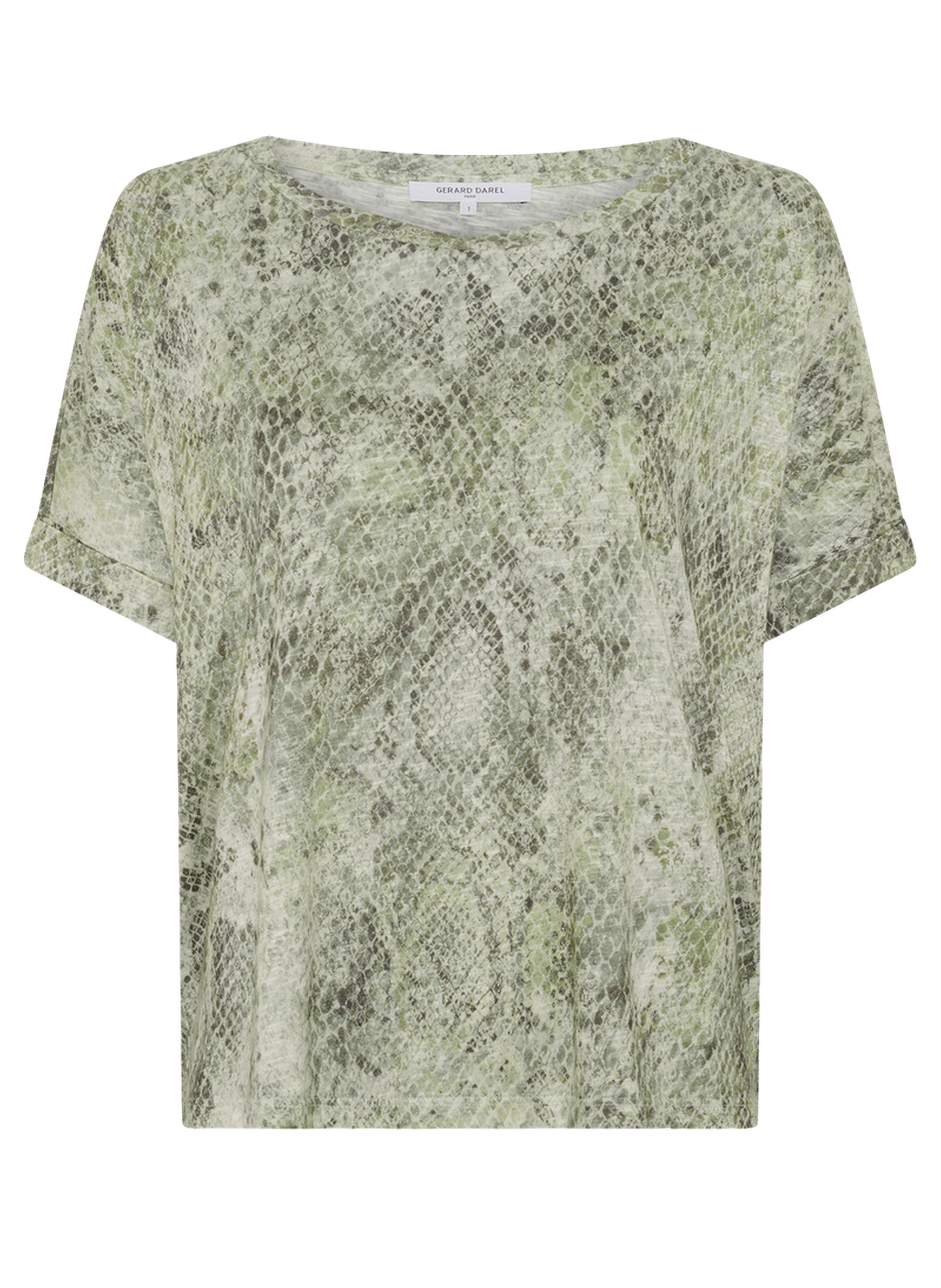 T-shirt oversize imprimé python - mariel GERARD DAREL Vert