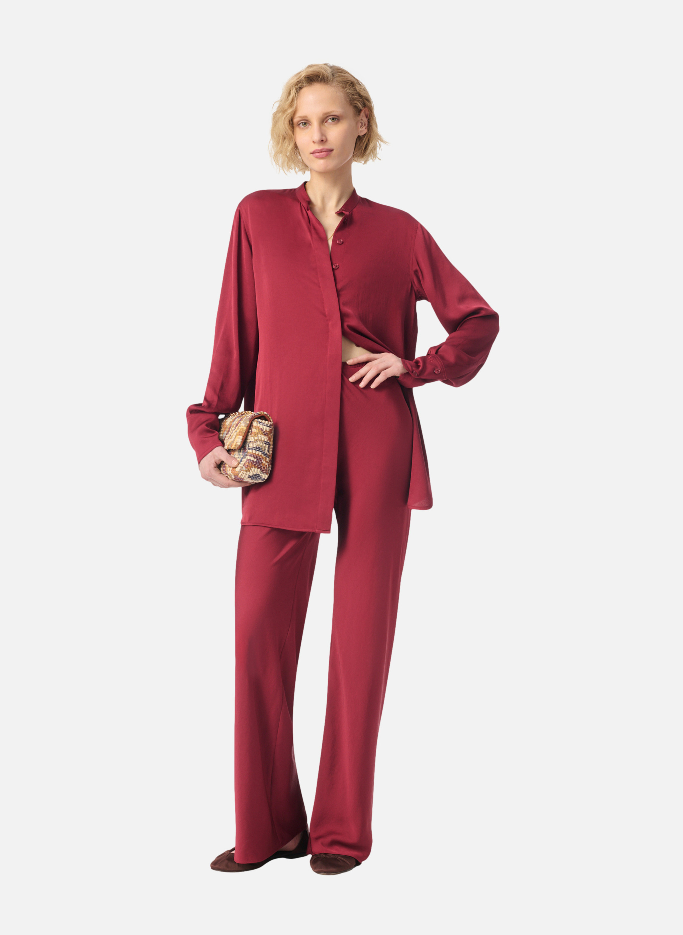 Chemise feline VANESSA BRUNO Rouge