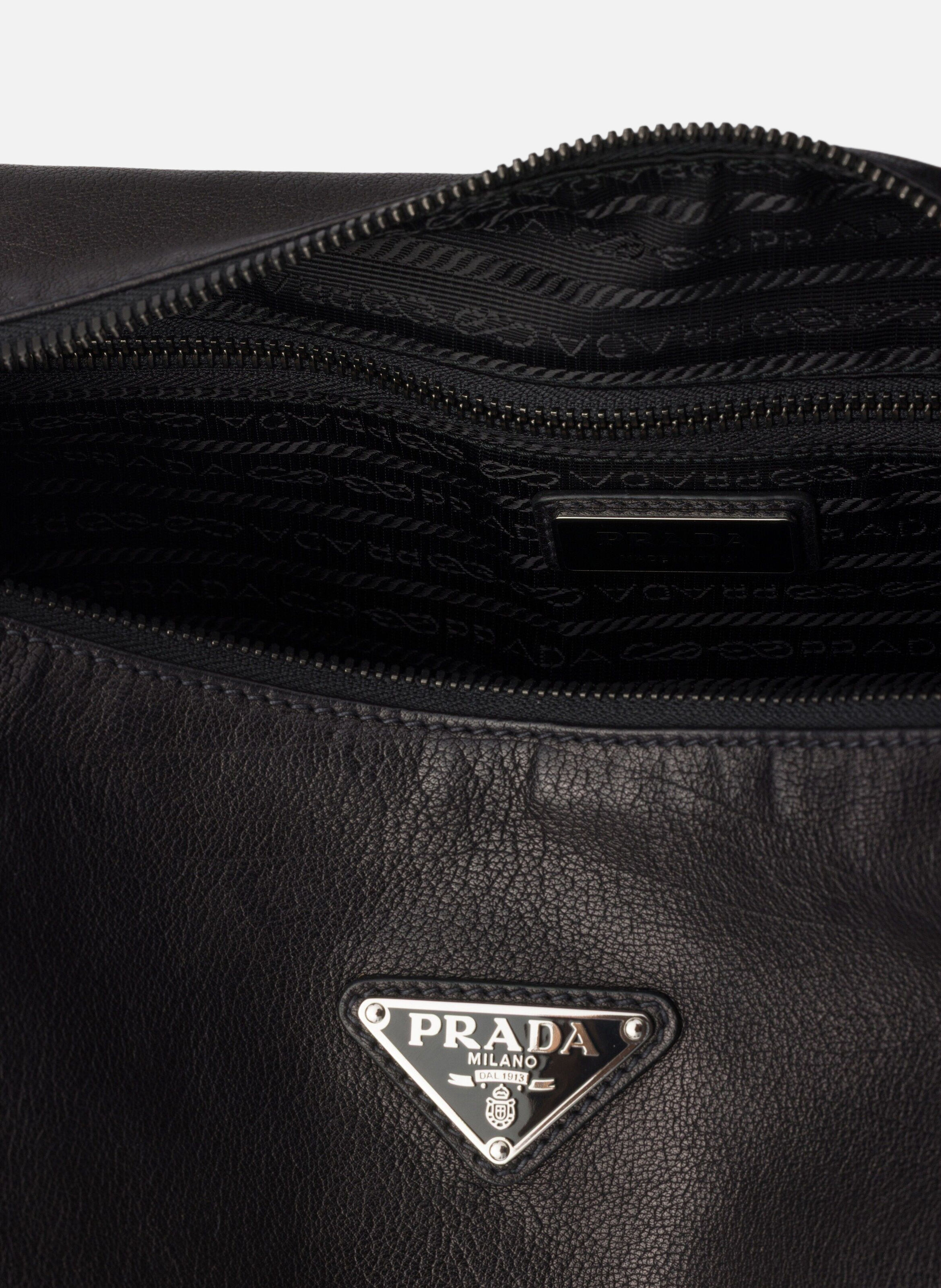Sac porté épaule prada explore en cuir PRADA Noir