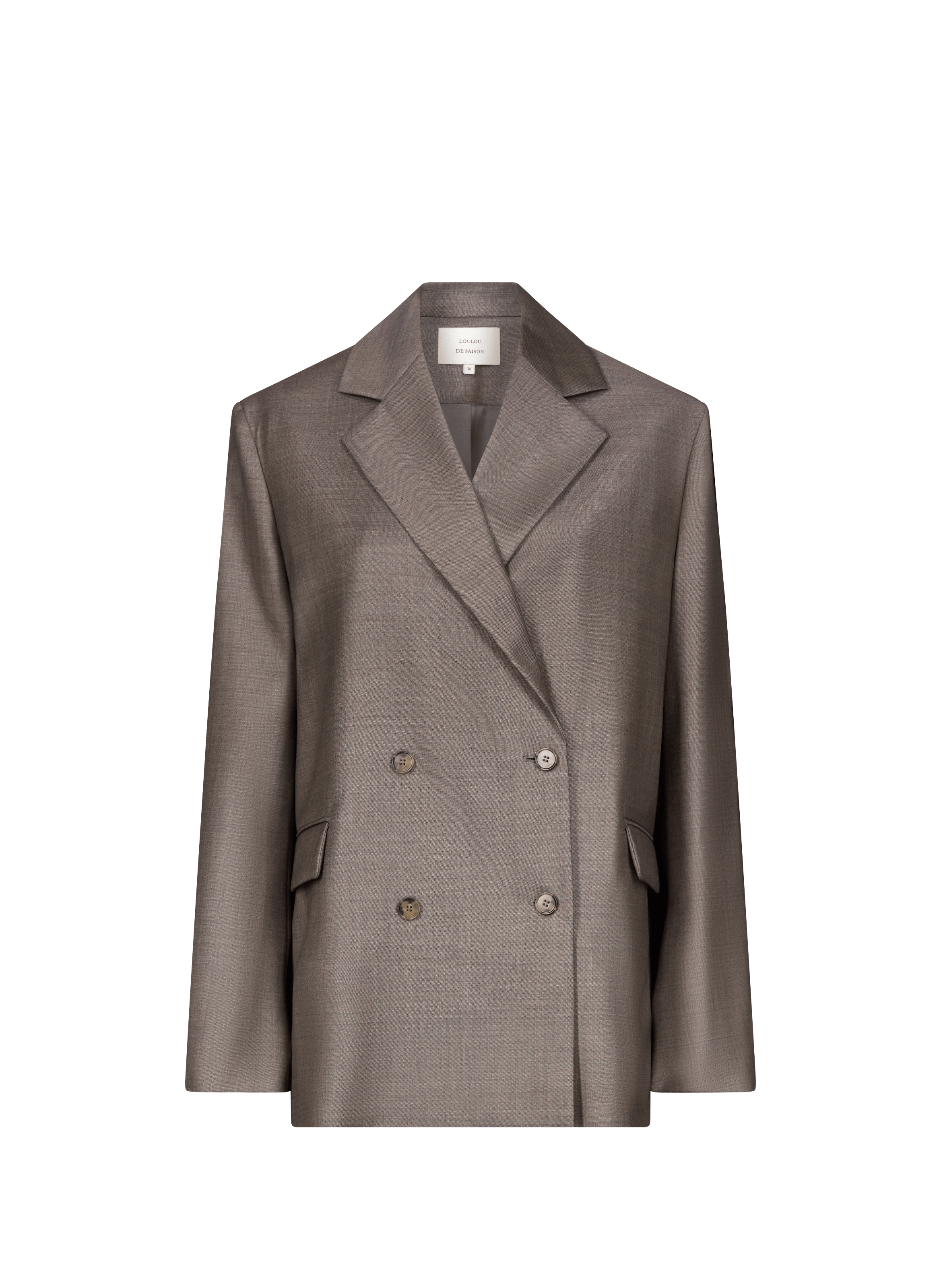 Veste Donau col tailleur en laine LOULOU DE SAISON Noir