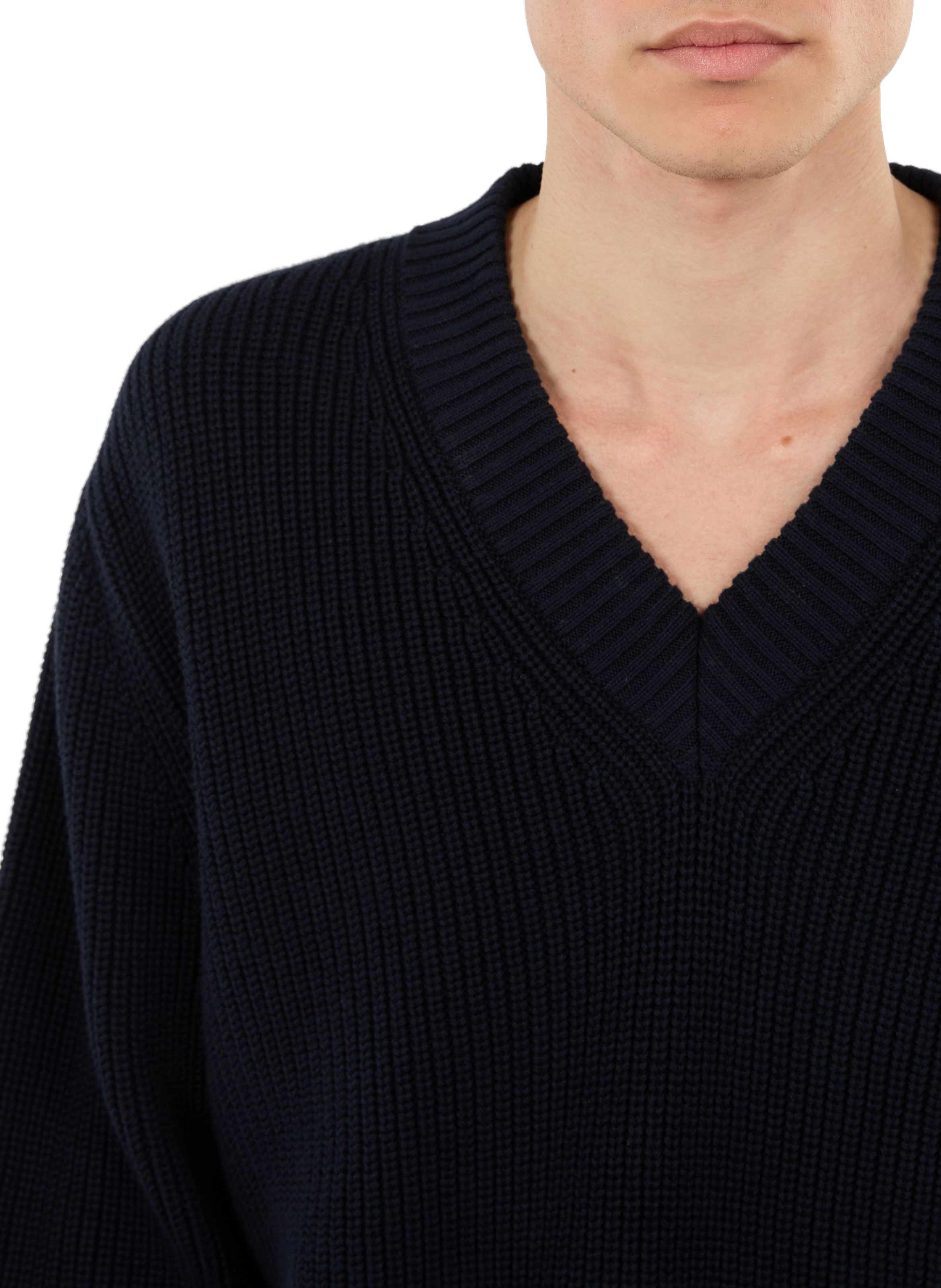 V-neck cotton sweater SAISON 1865 Blue