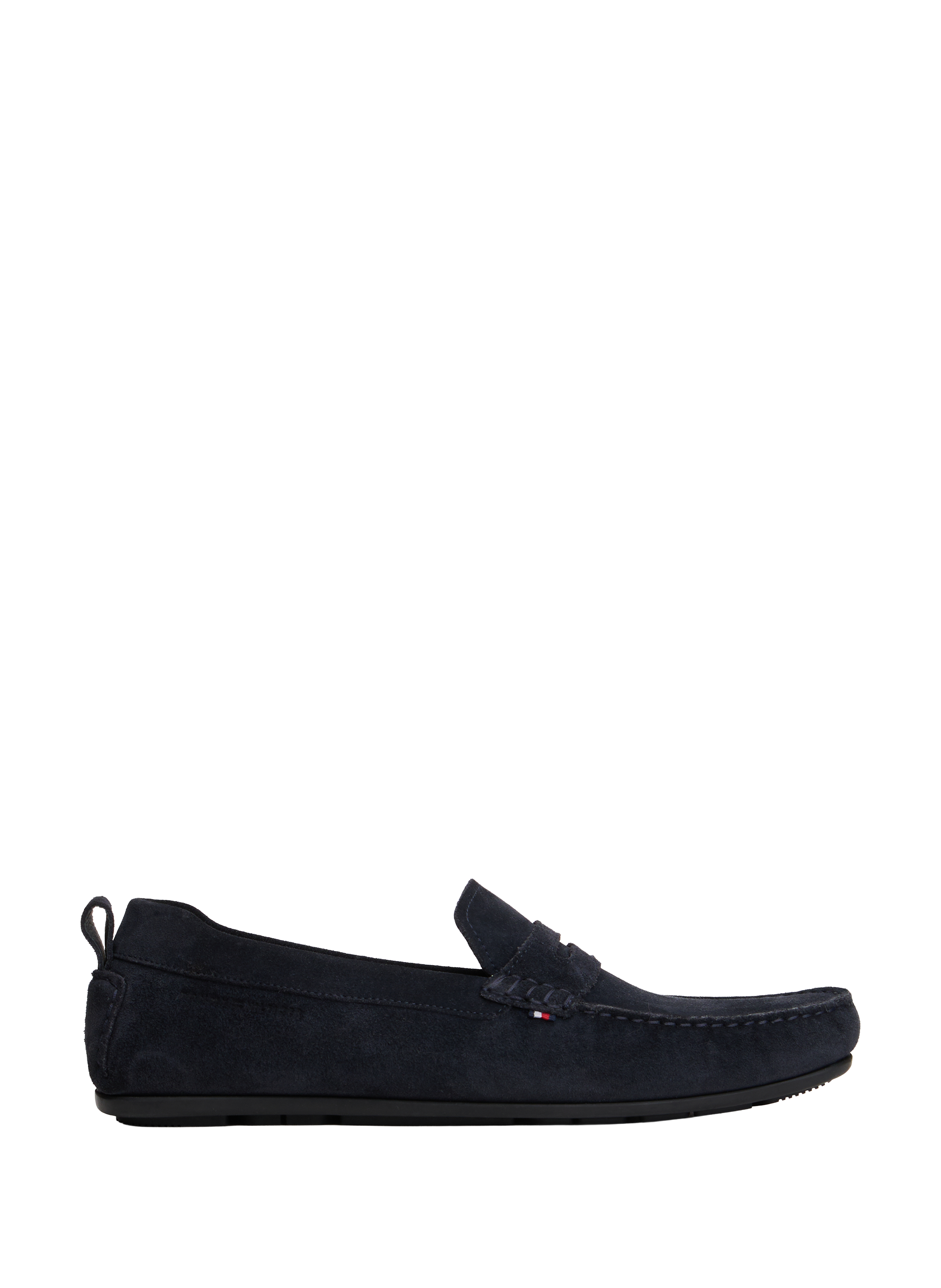 Suede cow leather loafers TOMMY HILFIGER Blue