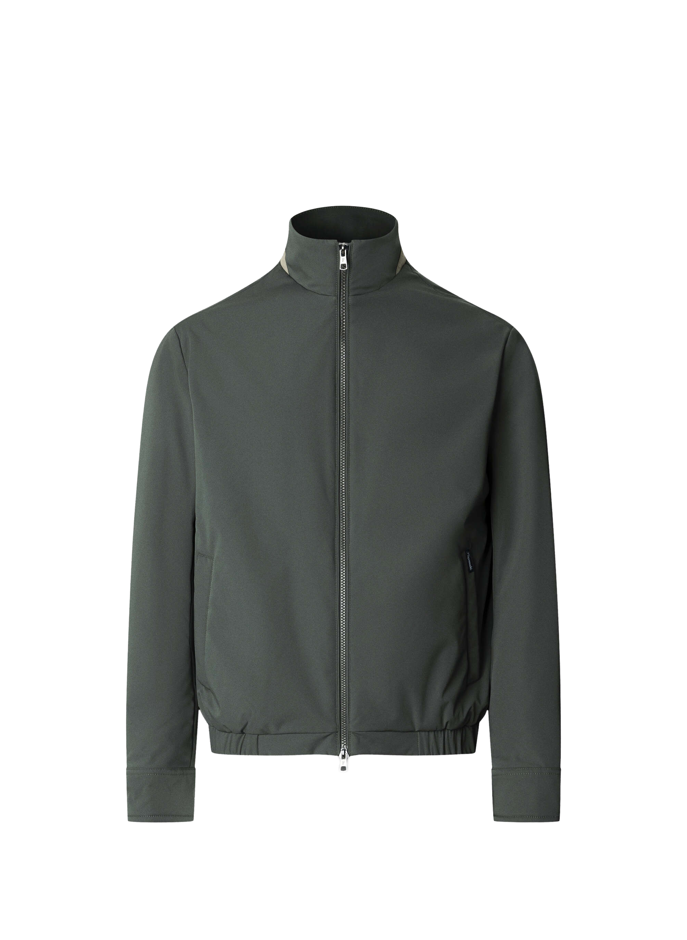 Blouson uni à col montant FACONNABLE Kaki