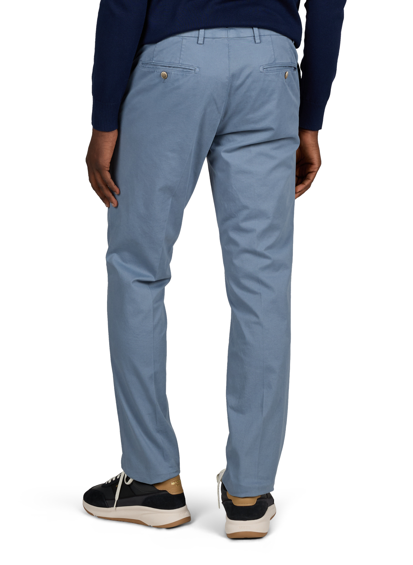 Pantalon chino en coton mélangé HACKETT Bleu