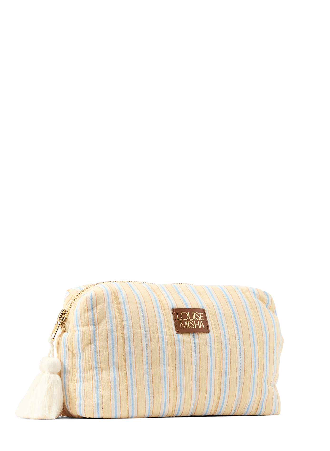 Pochette Teiki rayée en coton LOUISE MISHA Jaune