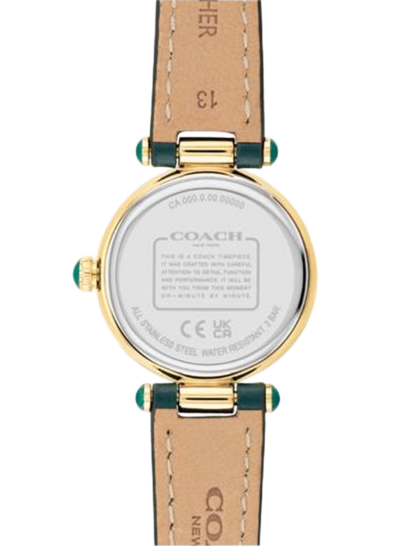 Montre quartz Cary en cuir COACH MONTRES Vert