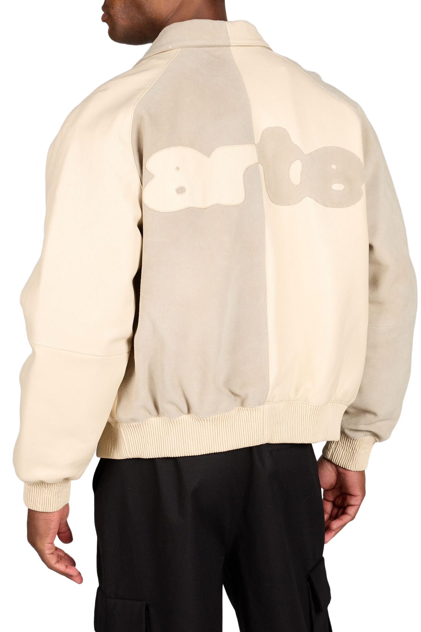 Blouson à logo en cuir ARTE ANTWERP Beige