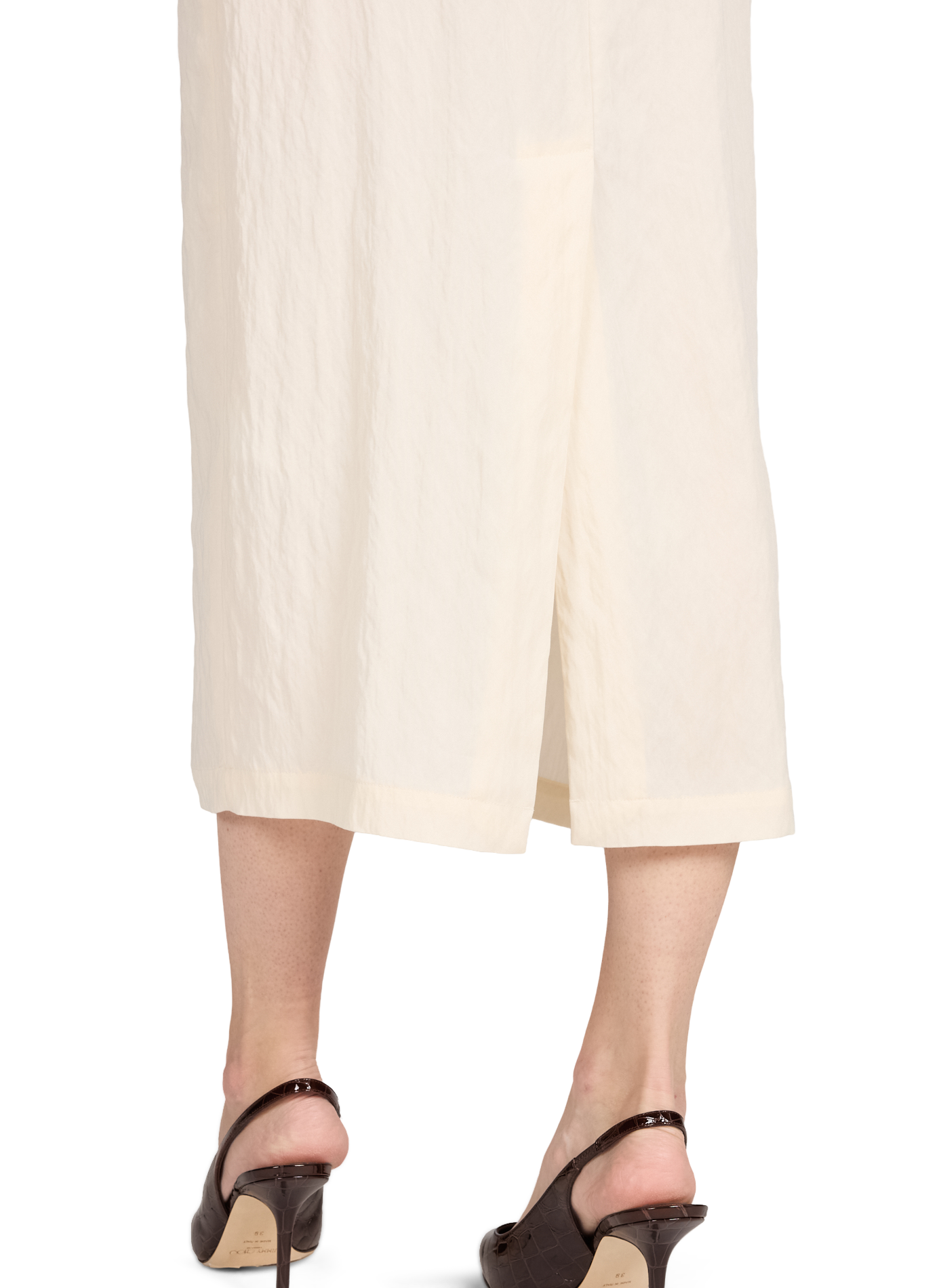 Midi dress with flowers at the neckline BLUMARINE Beige