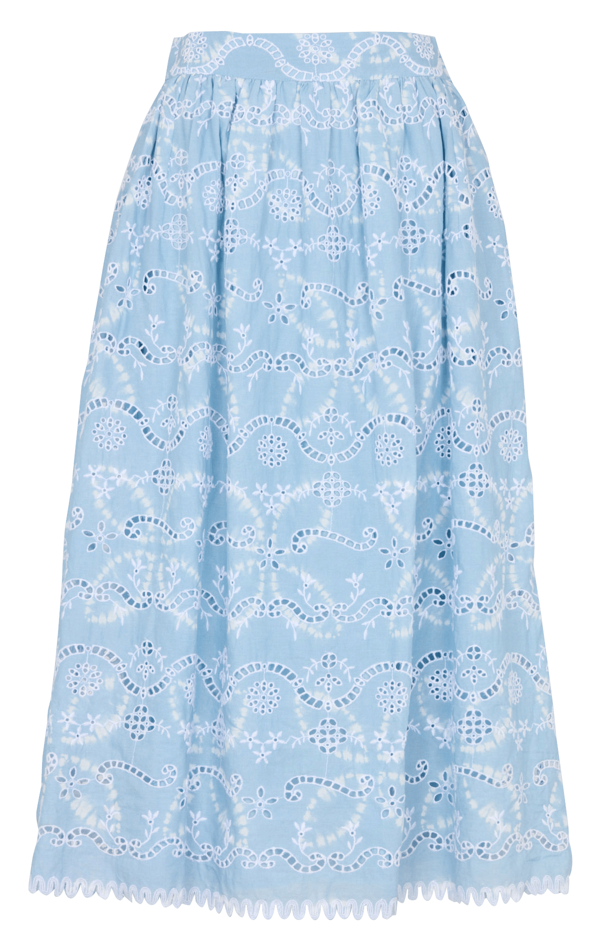 Jupe midi broderie anglaise orizon MAISON 123 Bleu