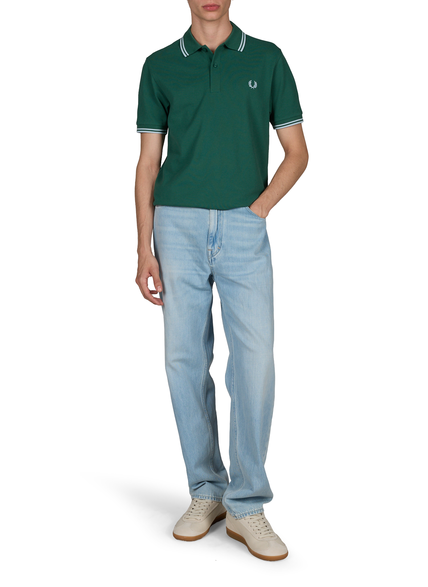 Cotton pique polo shirt FRED PERRY Green