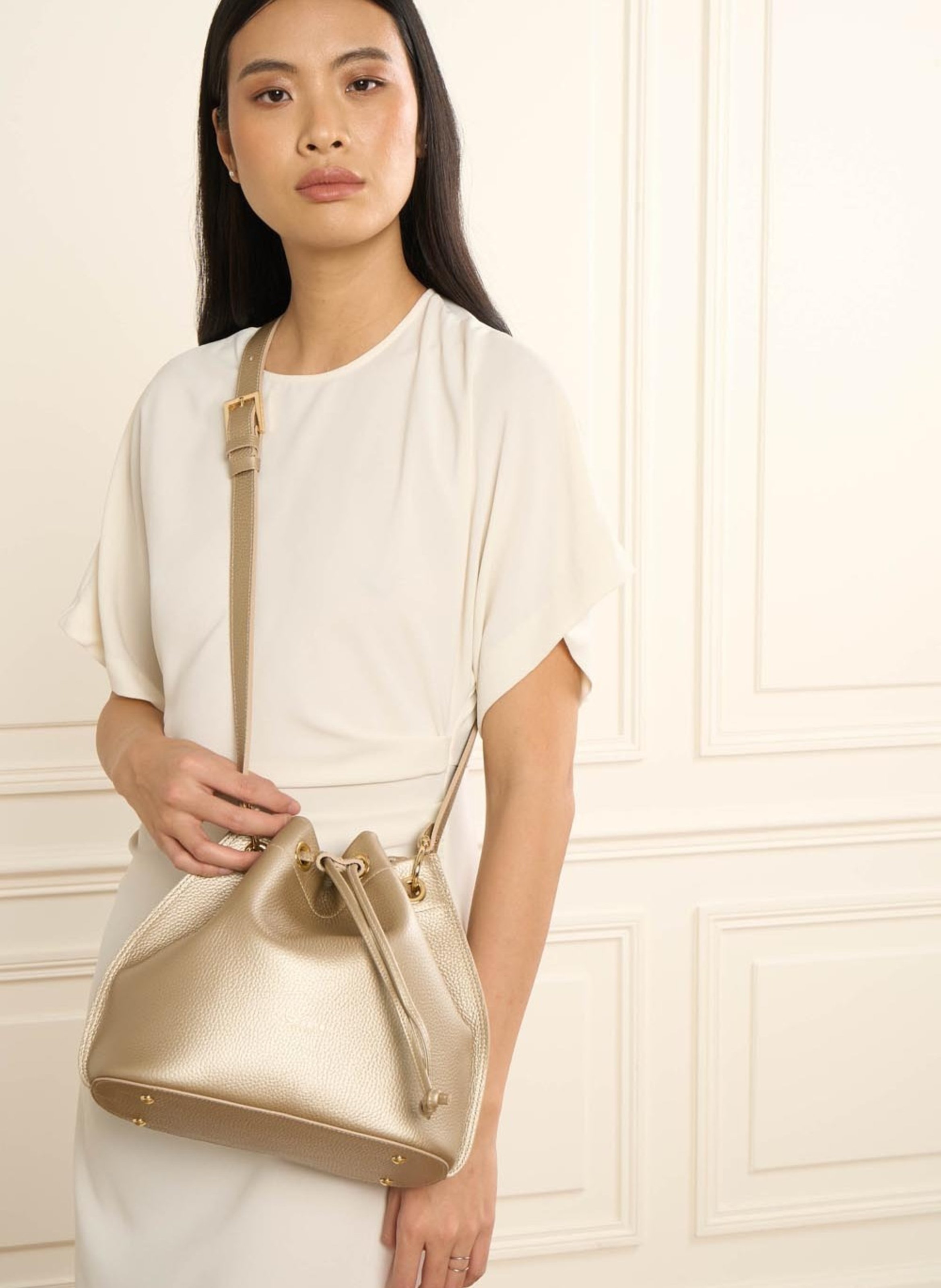 M bucket bag - alba double LANCASTER Golden