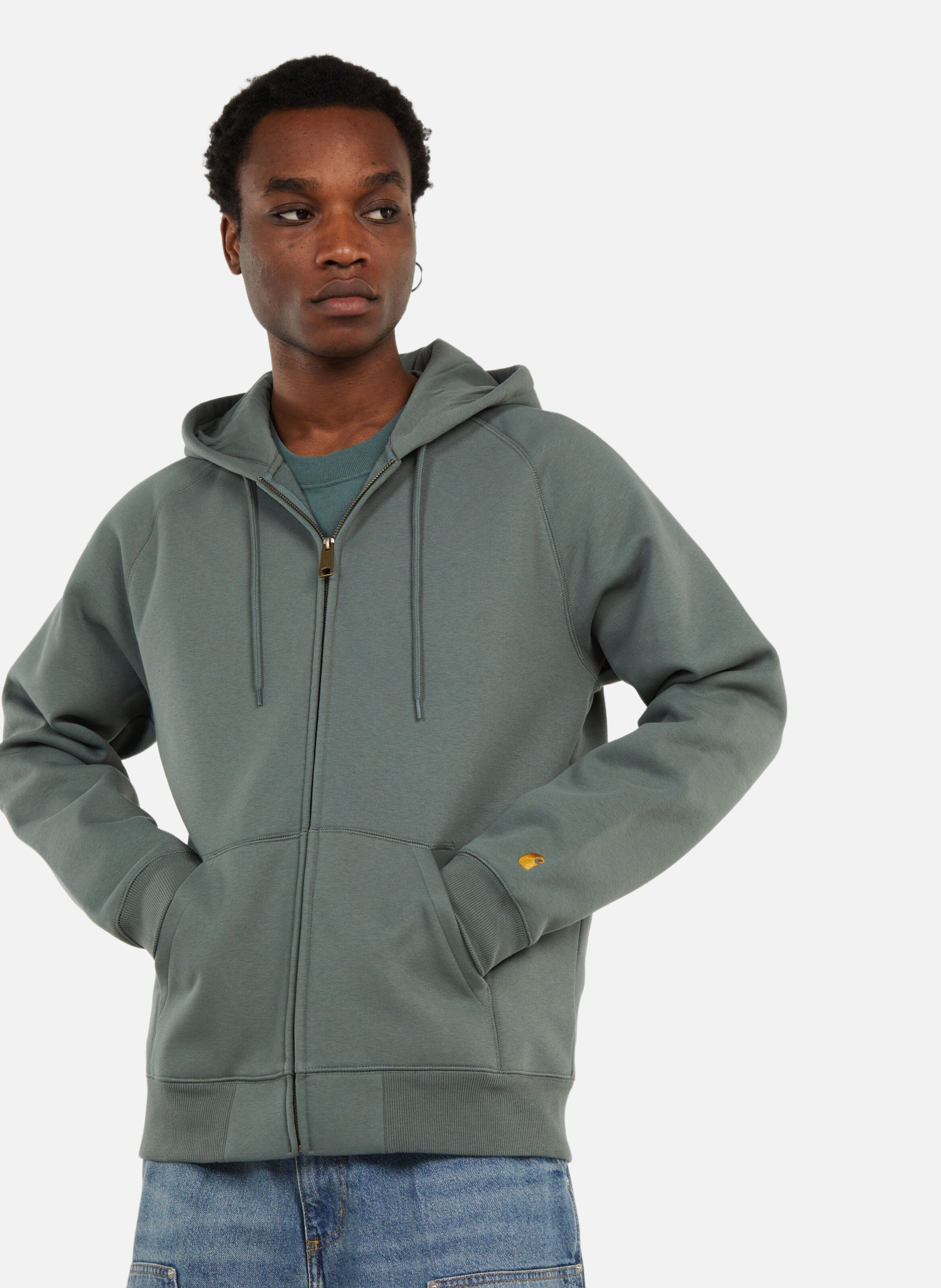 Hoodie zippé hooded chase CARHARTT WIP Vert