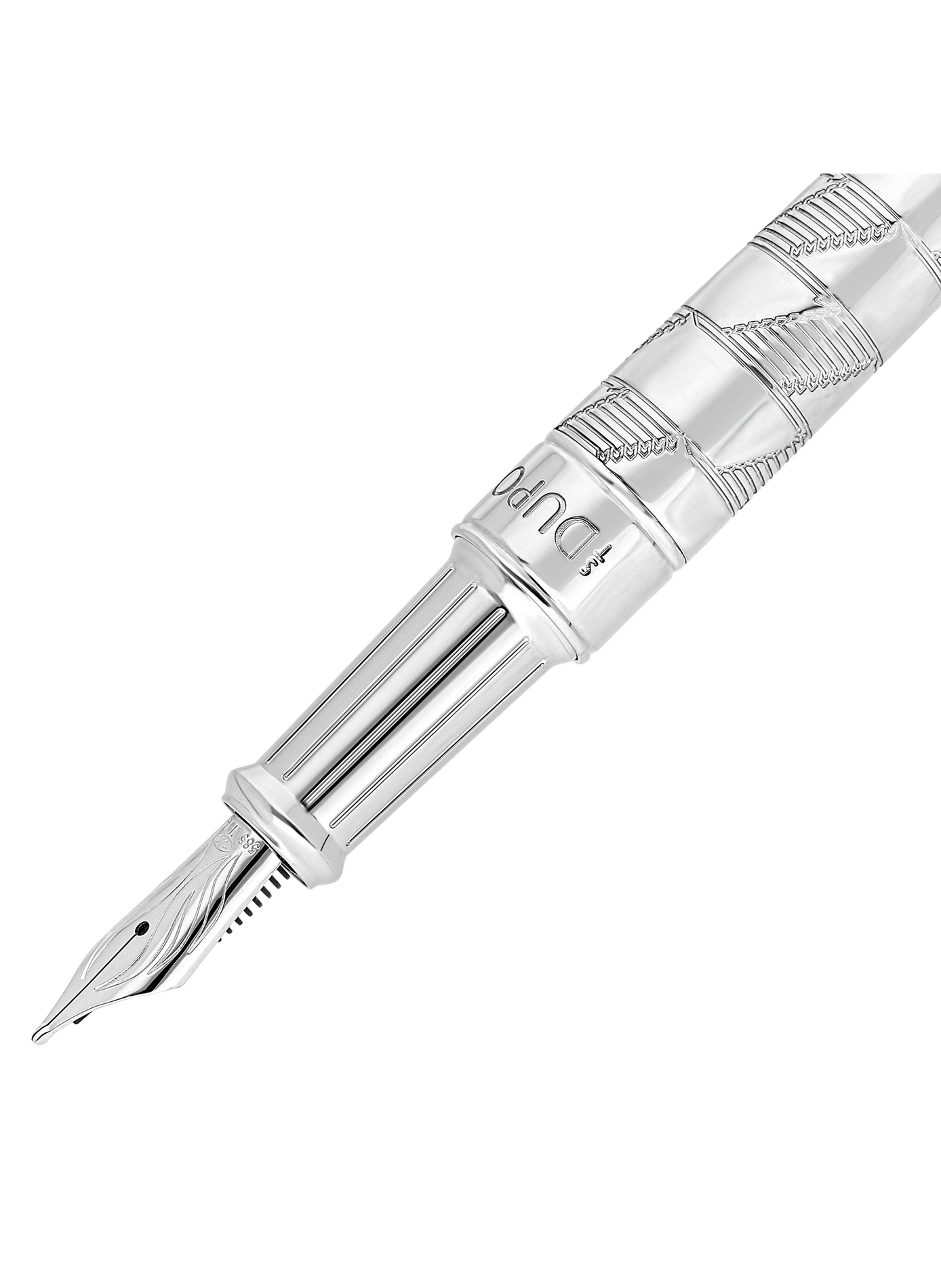 Stylo Plume Medium Monogram 1872 Line D S.T. DUPONT Argent