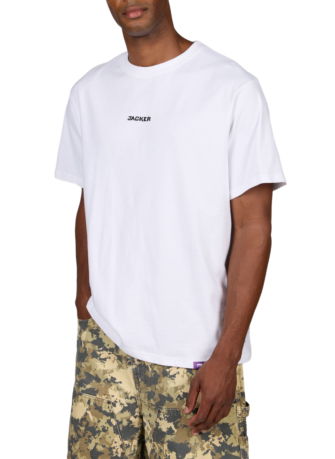 Katoenen T-shirt JACKER. Wit