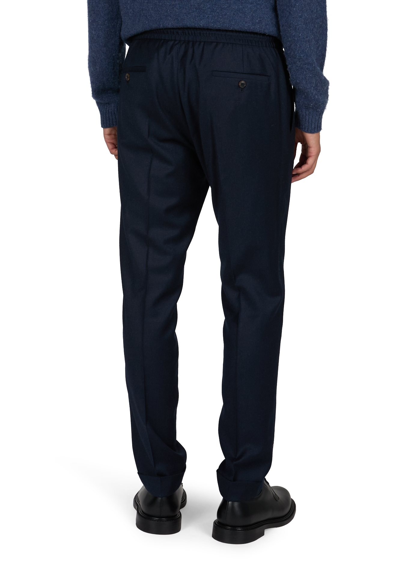 Gerade geschnittene Hose aus Wolle und Kaschmir PAUL SMITH Blau