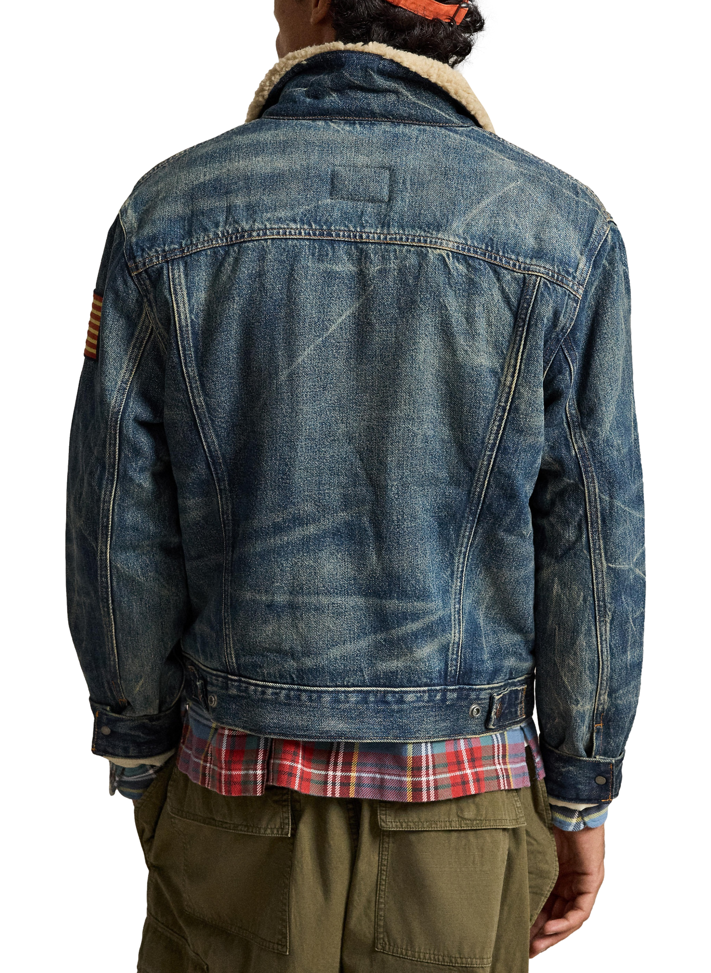 Veste denim droite col classique en coton POLO RALPH LAUREN Bleu