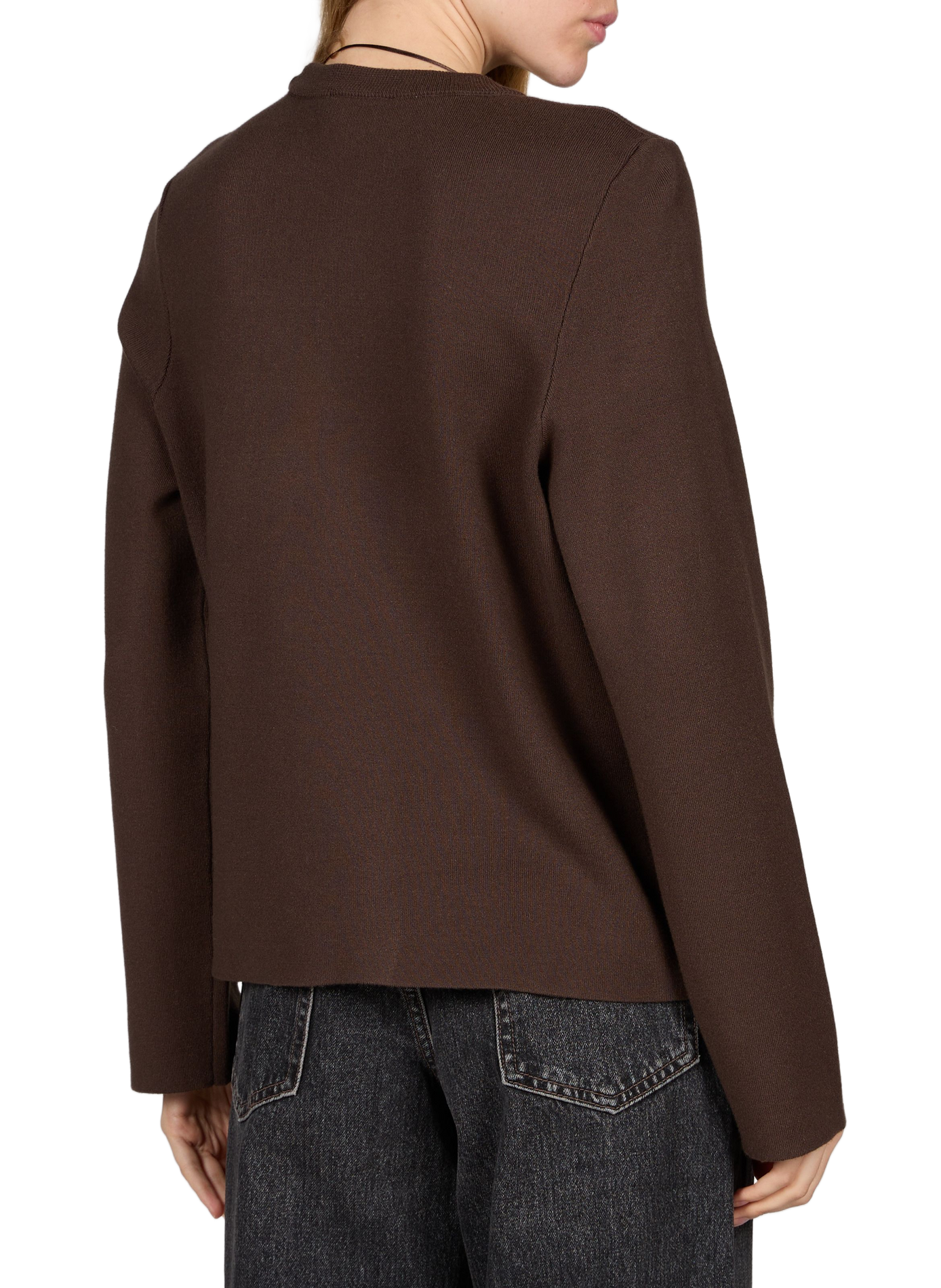 Rundhalsausschnitt Pullover mit langen Ärmeln MSCH Braun