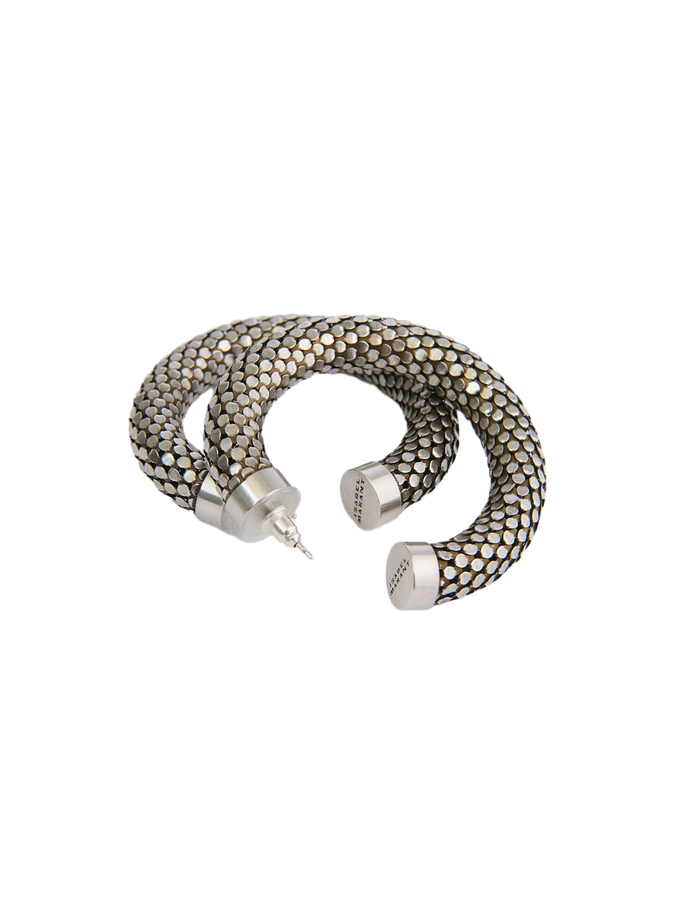 Créoles larges Doria effet maille écaille ISABEL MARANT Argent