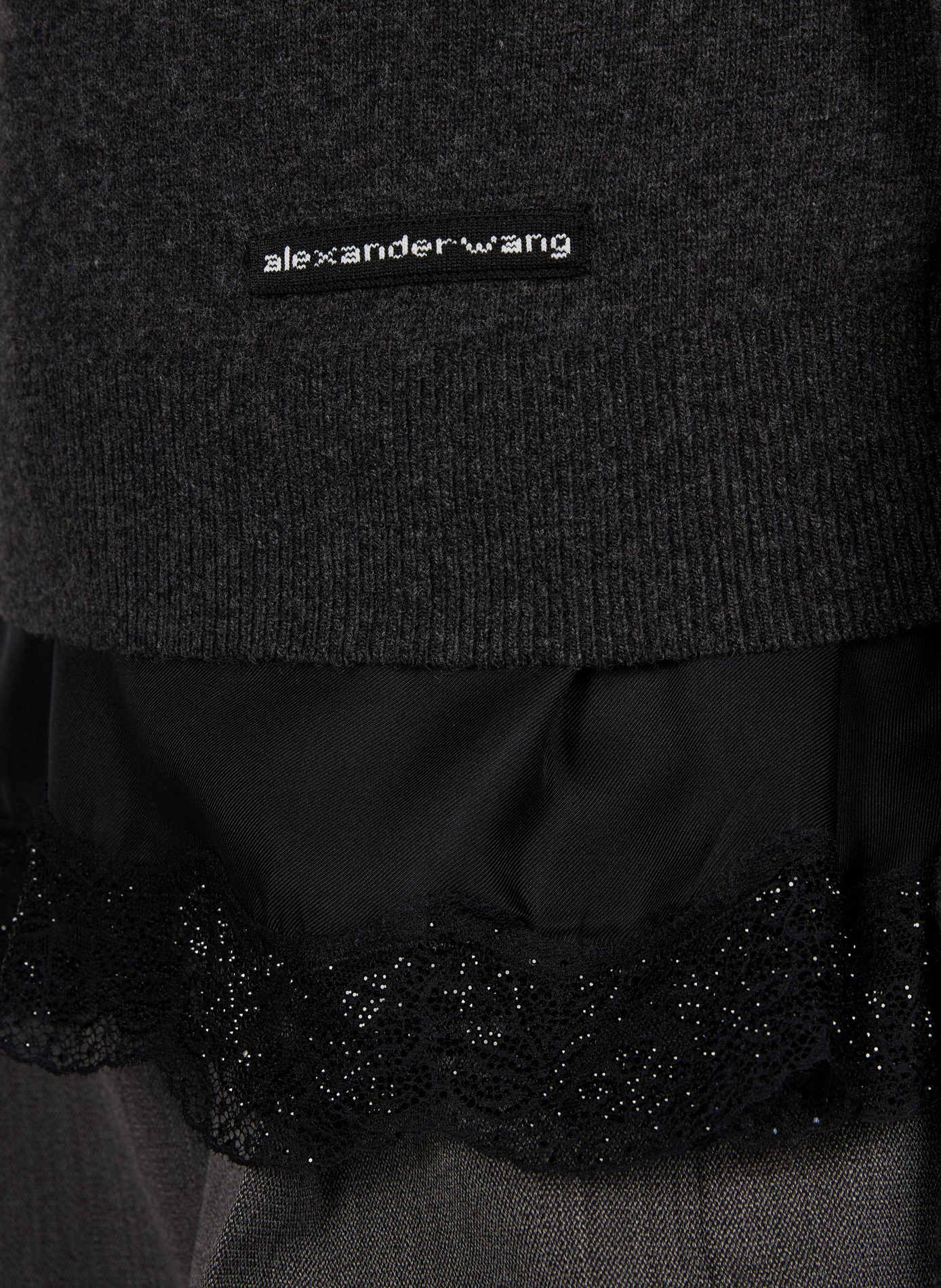Oversized wool blend sweater ALEXANDER WANG Grey