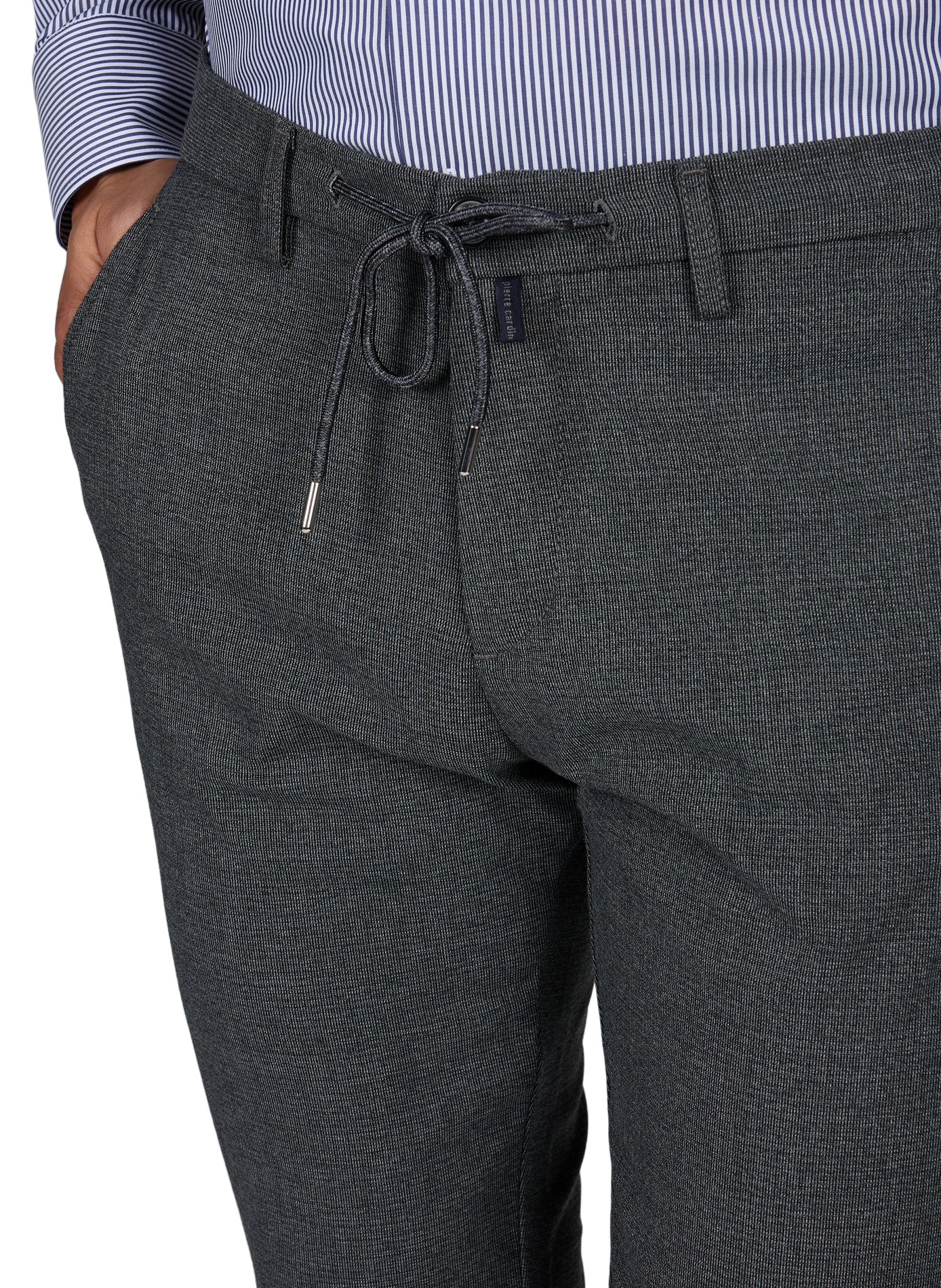 Gerade geschnittene Hose mit Strick-Effekt PIERRE CARDIN Grau