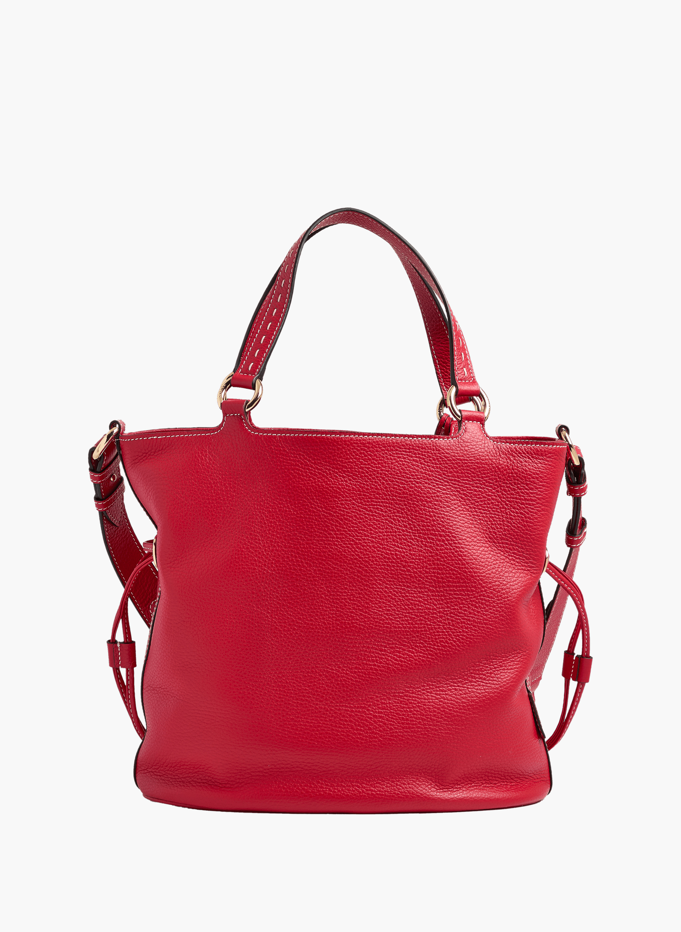 Sac seau premier flirt de lancel en animation 150y maxi lettres : cuir de vachette graine LANCEL Rouge