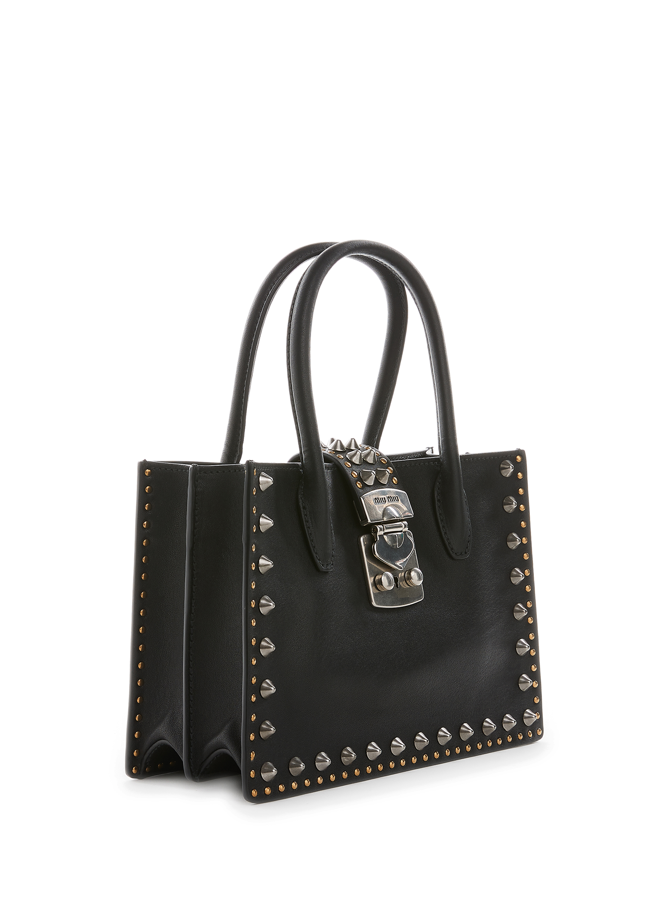 Sac à main clouté en cuir