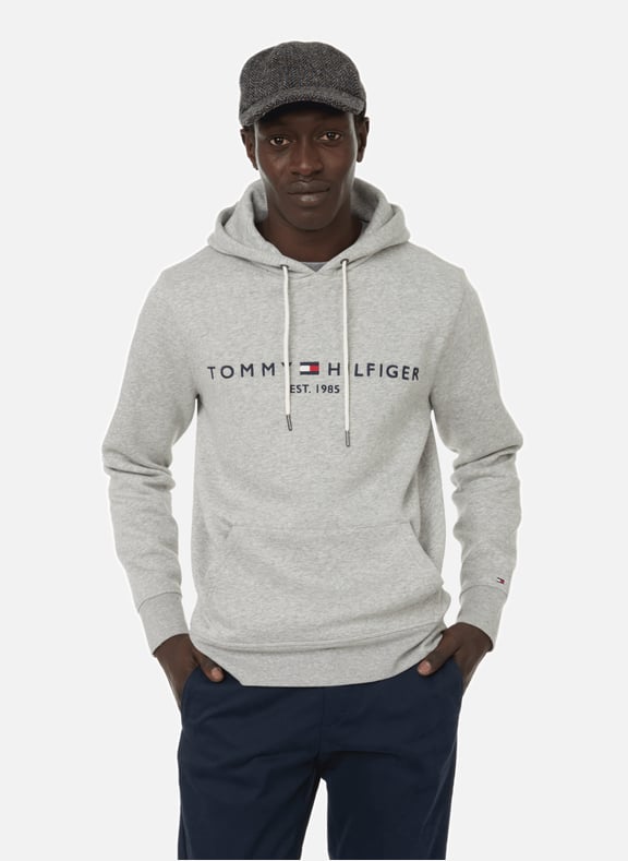 Organic cotton hoodie Grey by TOMMY HILFIGER TOMMY HILFIGER Organic cotton hoodie Grey