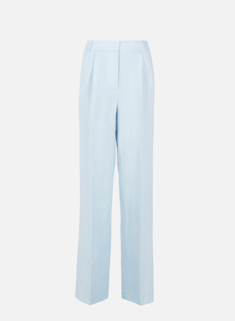 Pantalon large en lin BleuREMAIN 