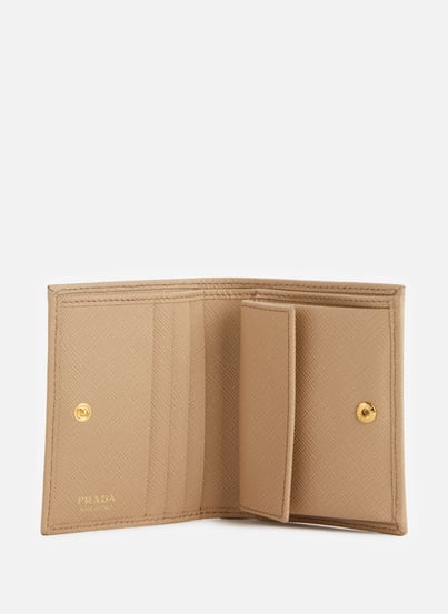Petit portefeuille en cuir Saffiano PRADA Petit portefeuille en cuir Saffiano PRADA