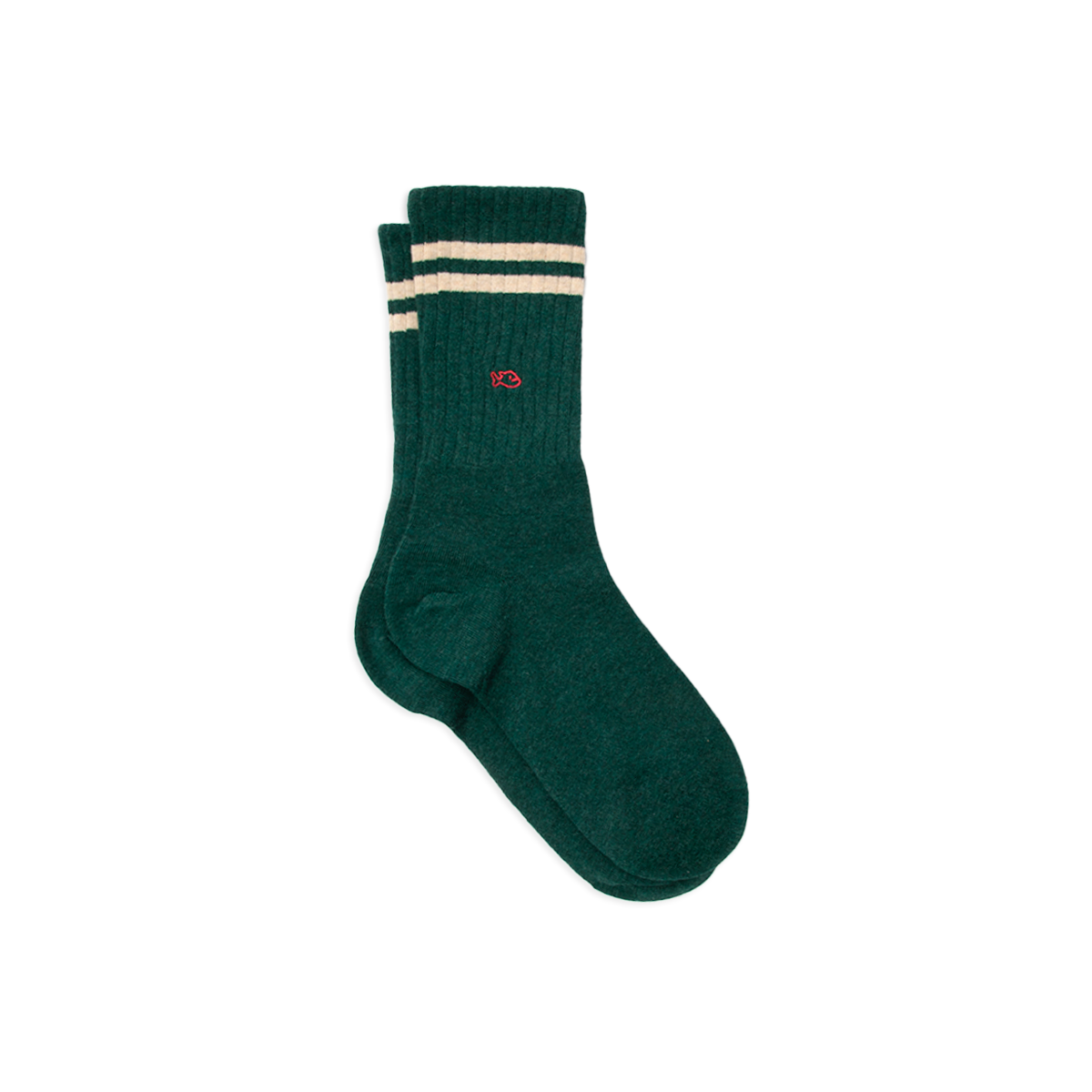Chaussettes en coton peigné retro  Vert
