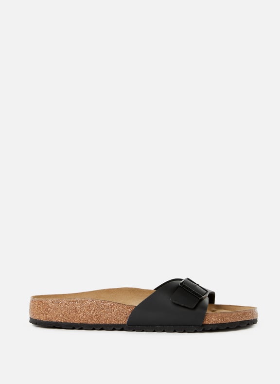 Sandales plates en cuir Noir by BIRKENSTOCK BIRKENSTOCK Sandales plates en cuir Noir