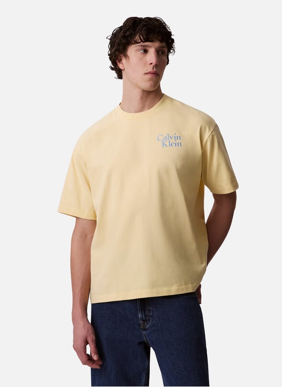 Classic Cotton T-Shirt Yellow by CALVIN KLEIN CALVIN KLEIN Classic Cotton T-Shirt Yellow