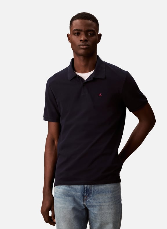 Polo manches courtes en coton Bleu by CALVIN KLEIN CALVIN KLEIN Polo manches courtes en coton Bleu