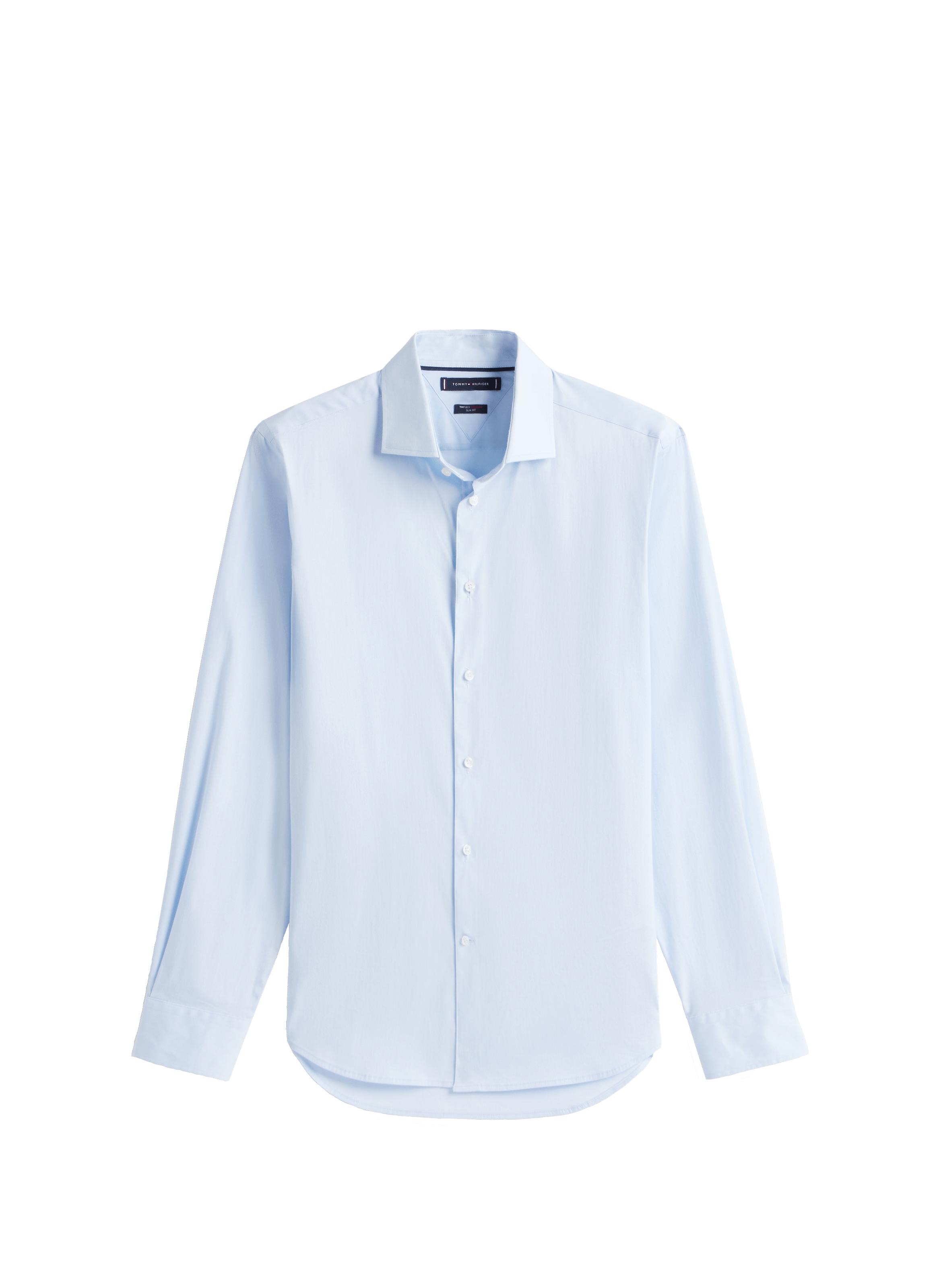 Shirt with classic collar in blended cotton TOMMY HILFIGER Blue