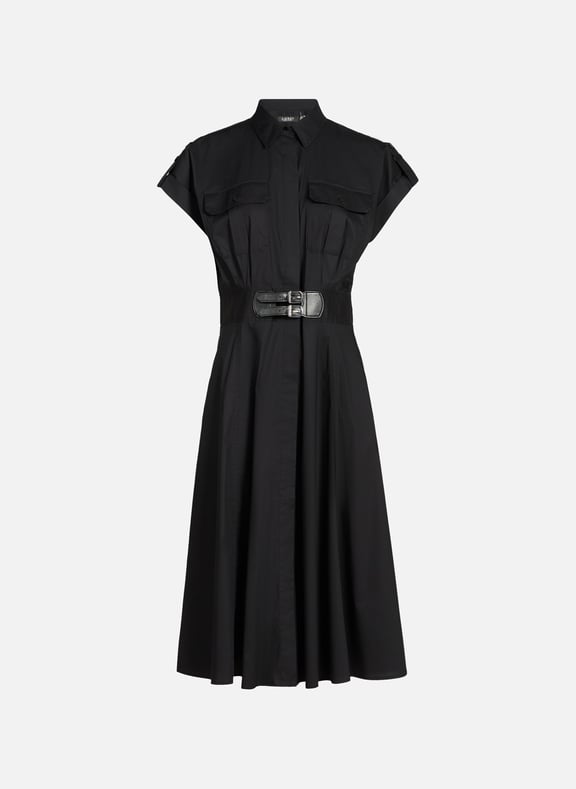 Long flared dress Black by LAUREN LAUREN Long flared dress Black