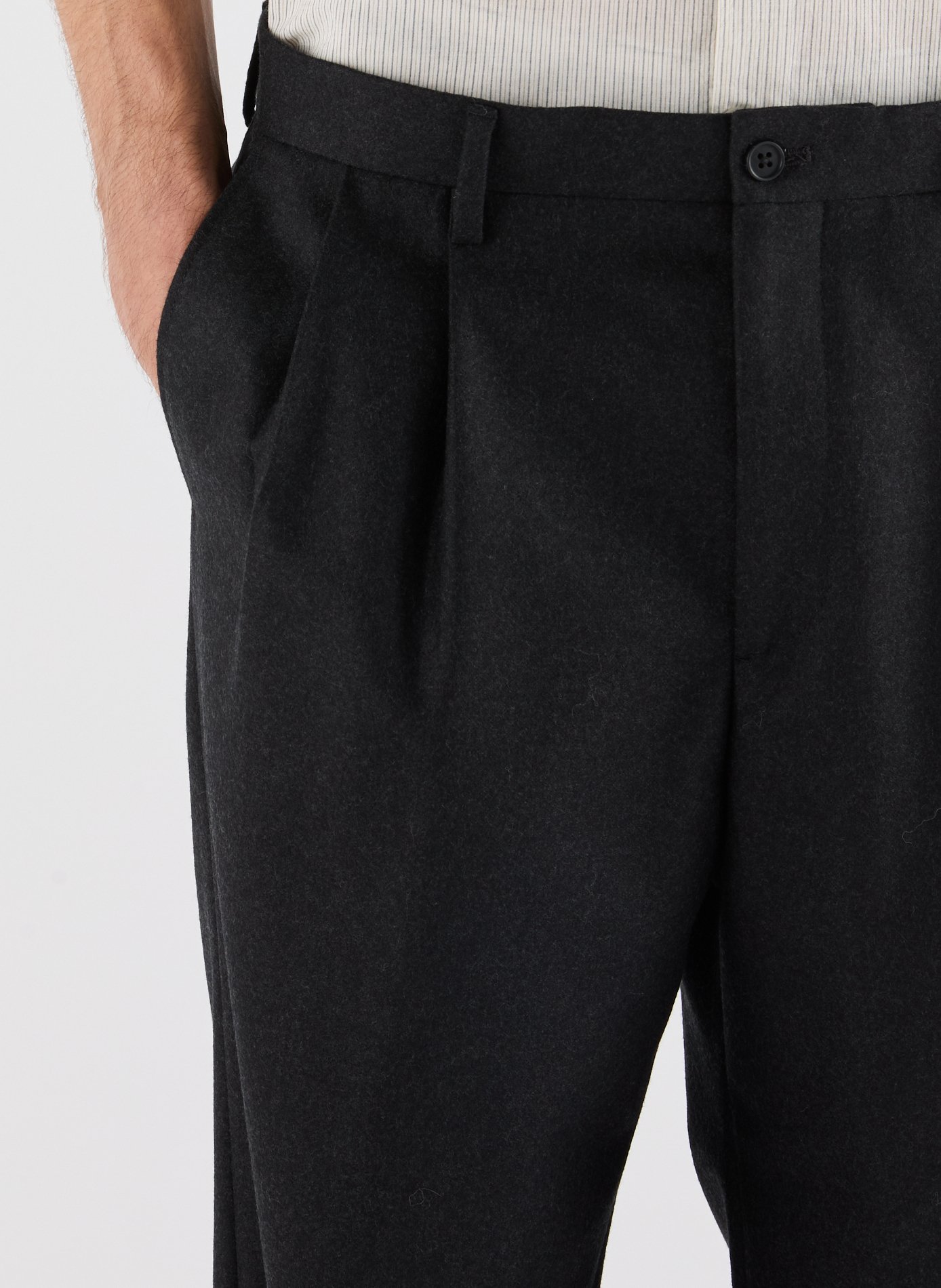 Wide-leg wool pants SAISON 1865 Grey