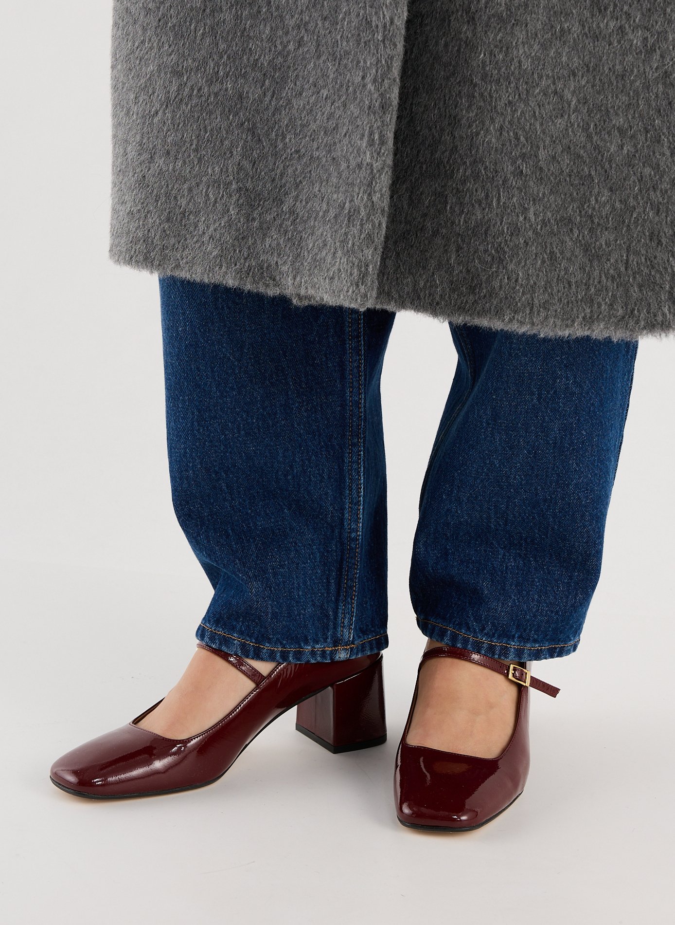 Babies à talon Deby en cuir verni SAISON 1865 Rouge