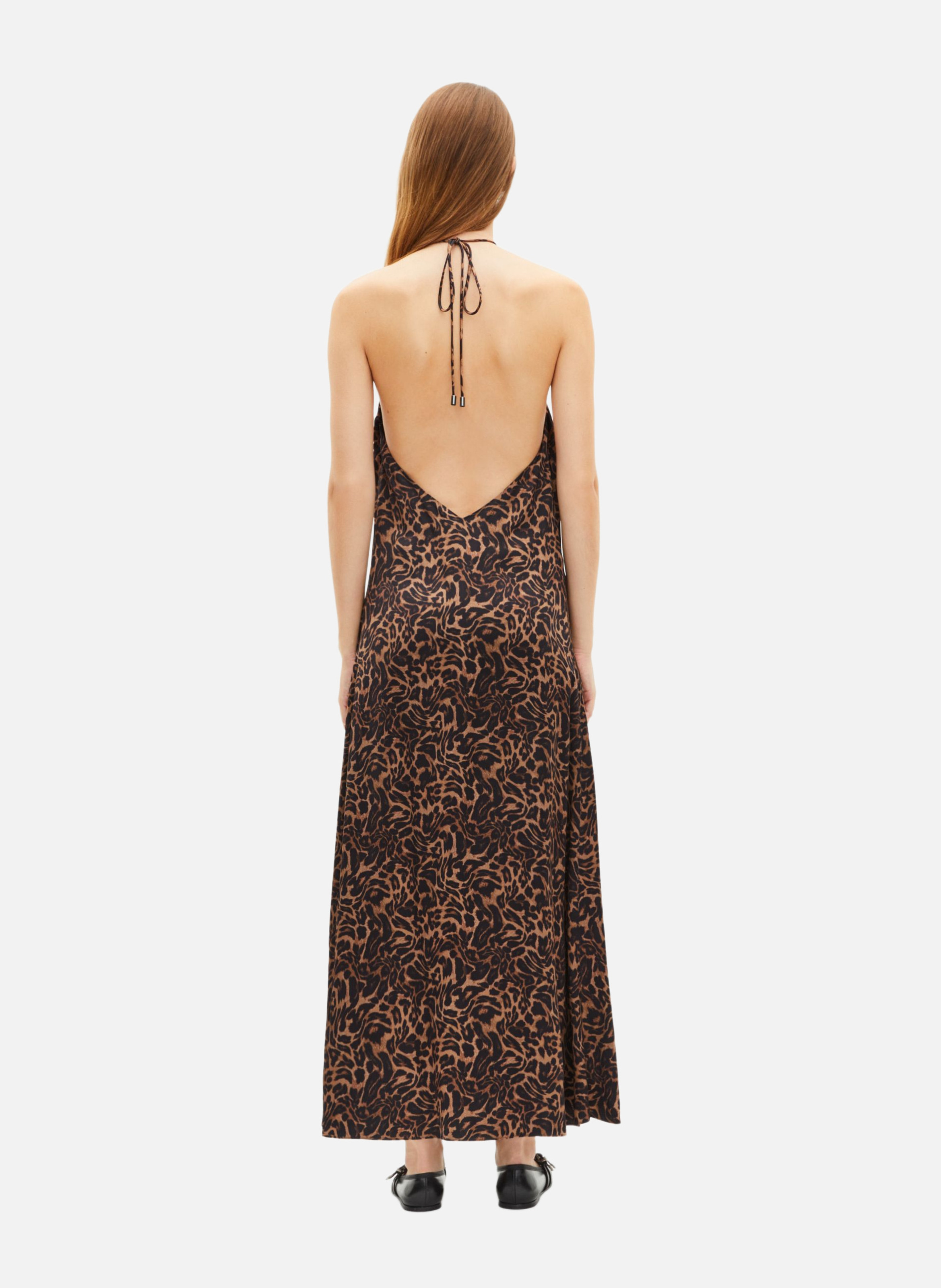 Robe longue sans manches imprimé THE KOOPLES Marron