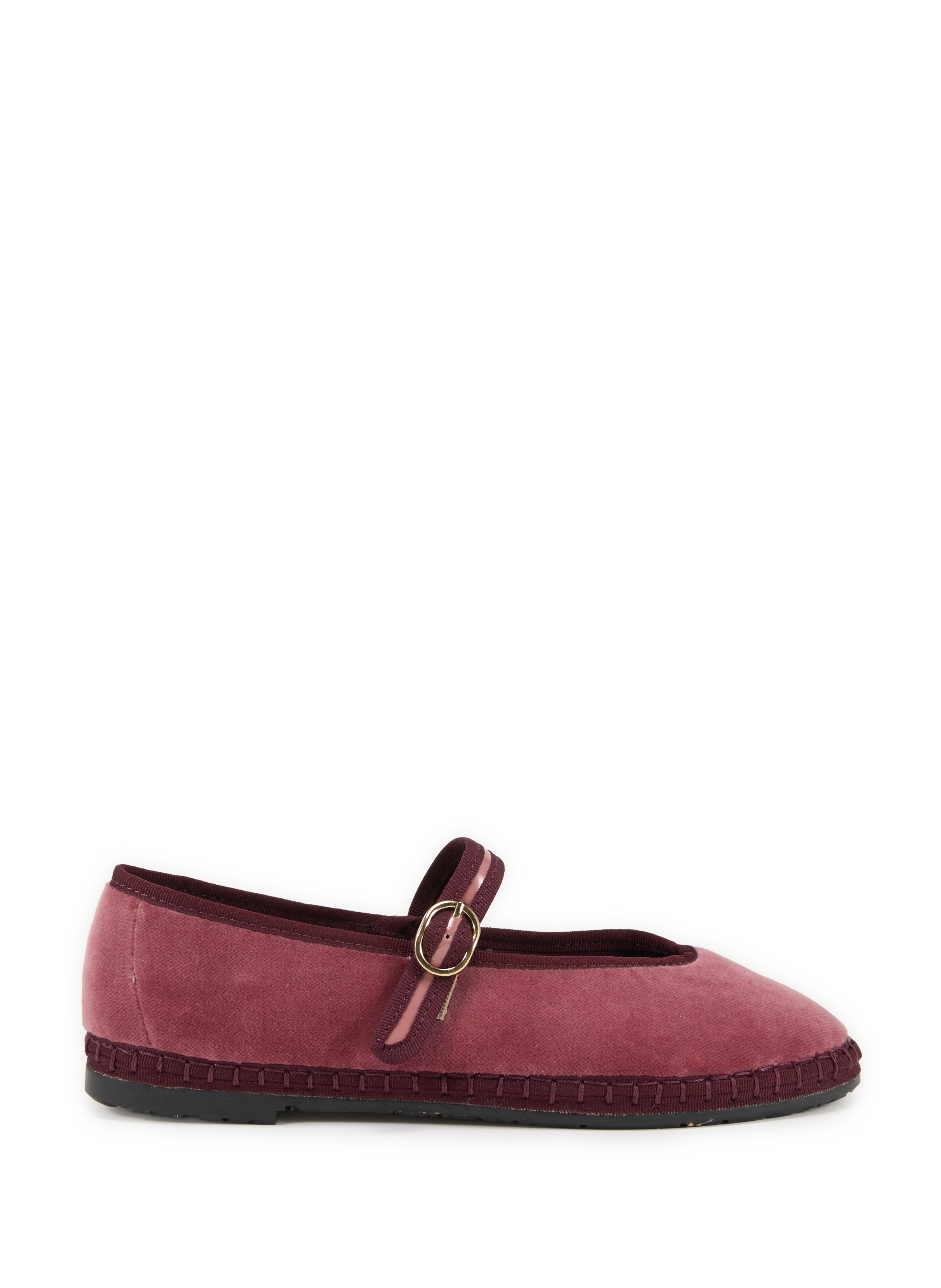 FLABELUS Ballerines à bride en coton mélangé Rouge