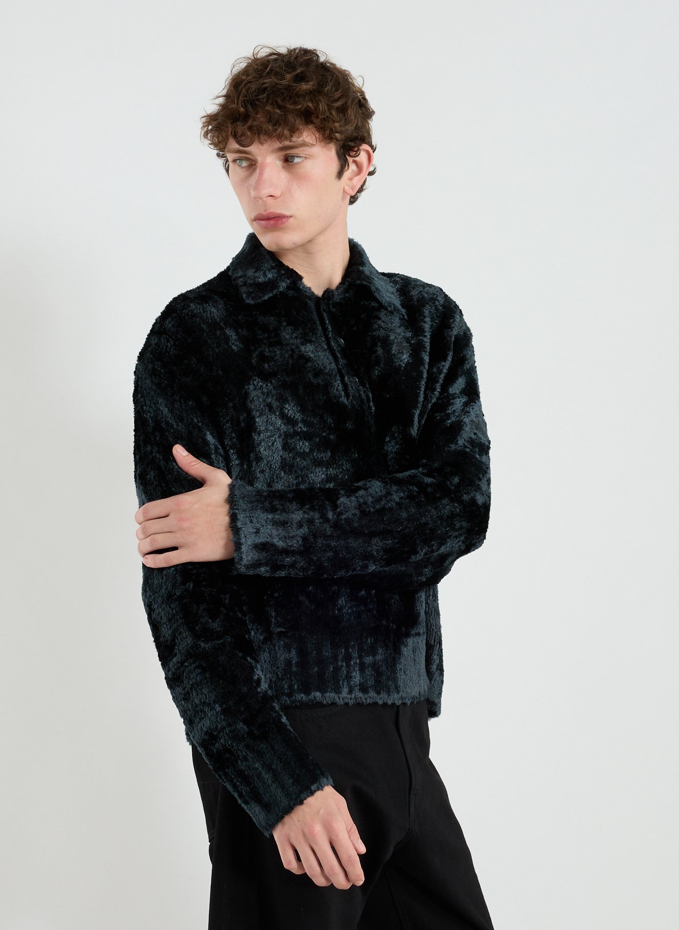 LACOSTE Polo neck sweater Green