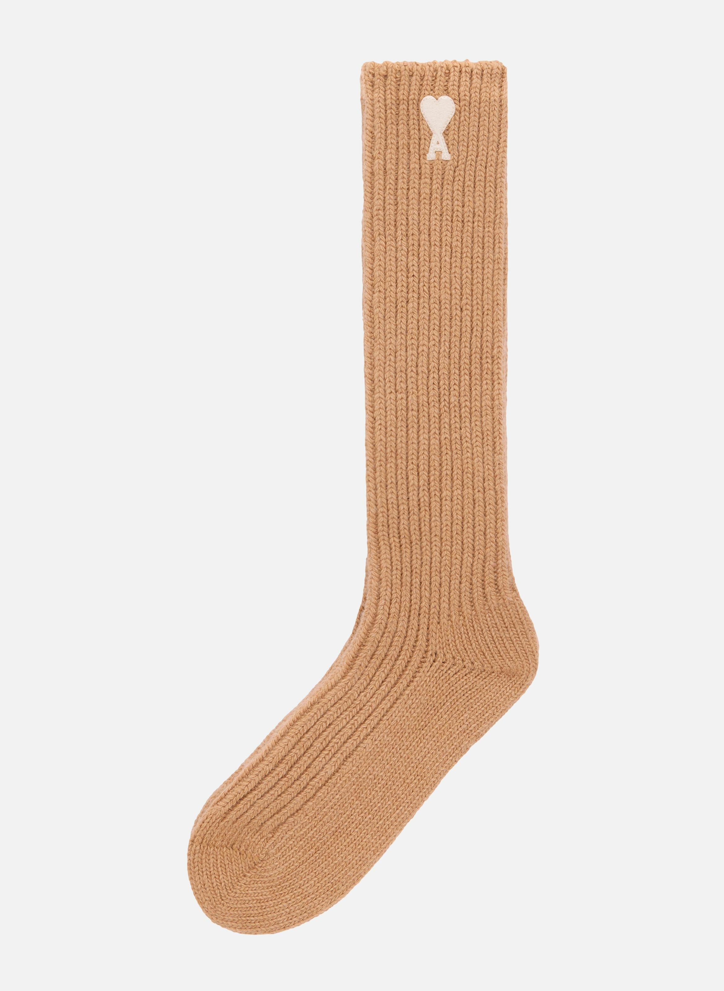 Chaussettes ami de coeur en laine unisexes AMI PARIS Marron